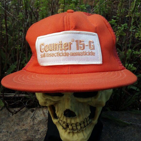 Vintage DS Vintage Counter 15-G Insecticide Patch Snap Trucker Hat Size ONE SIZE - 1 Thumbnail