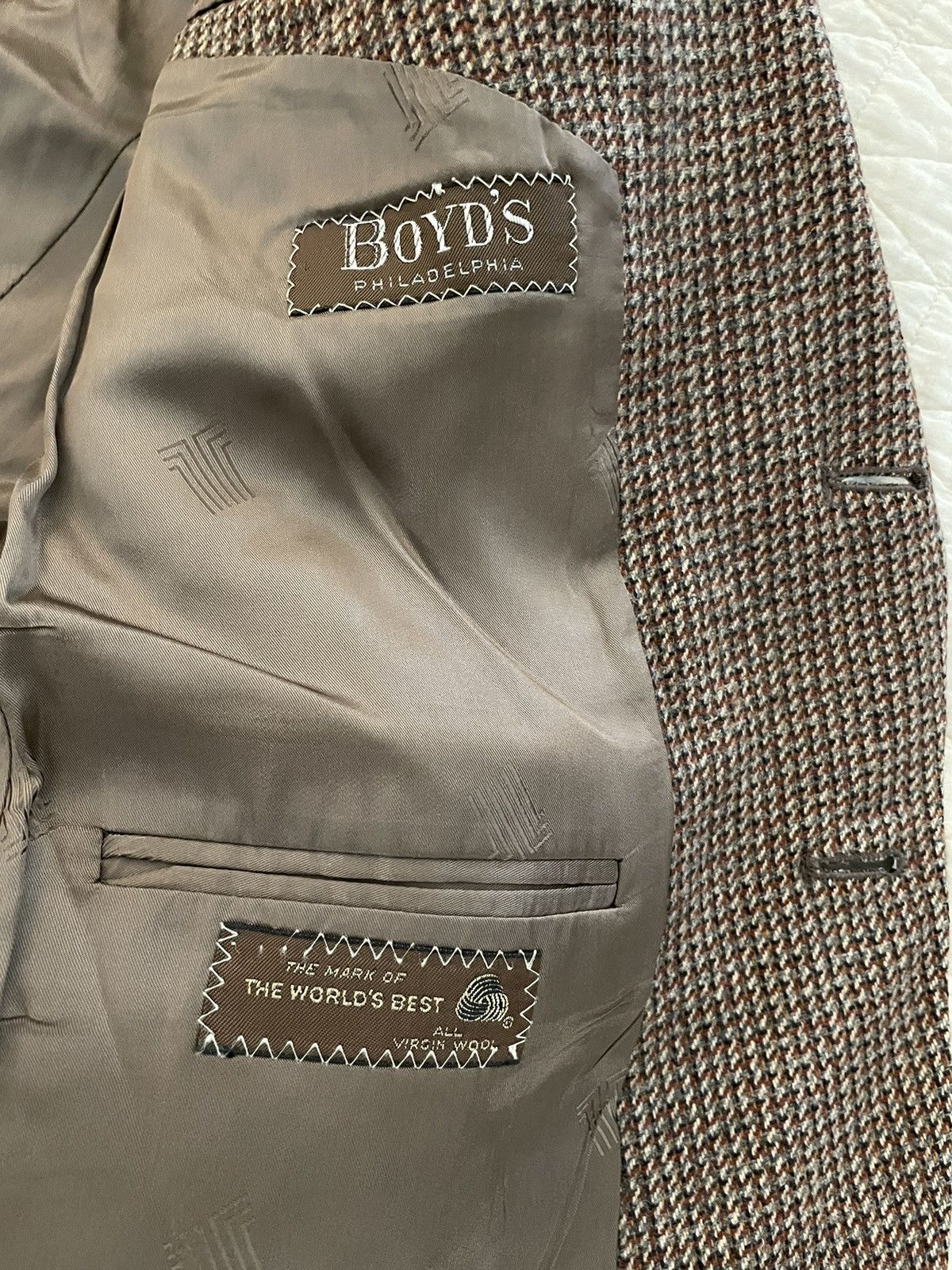 Lanvin × Vintage Vintage Wool Tweed Jacket Size 40S - 4 Thumbnail