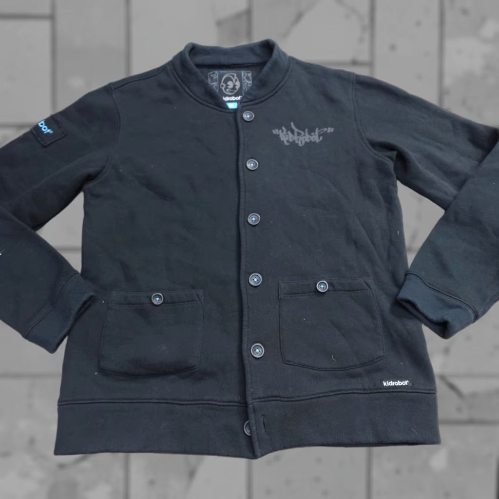 Logo 7 Kidrobot Jacket Mens Regular M Black Button Front Logo Tag Size US M / EU 48-50 / 2 - 1 Thumbnail
