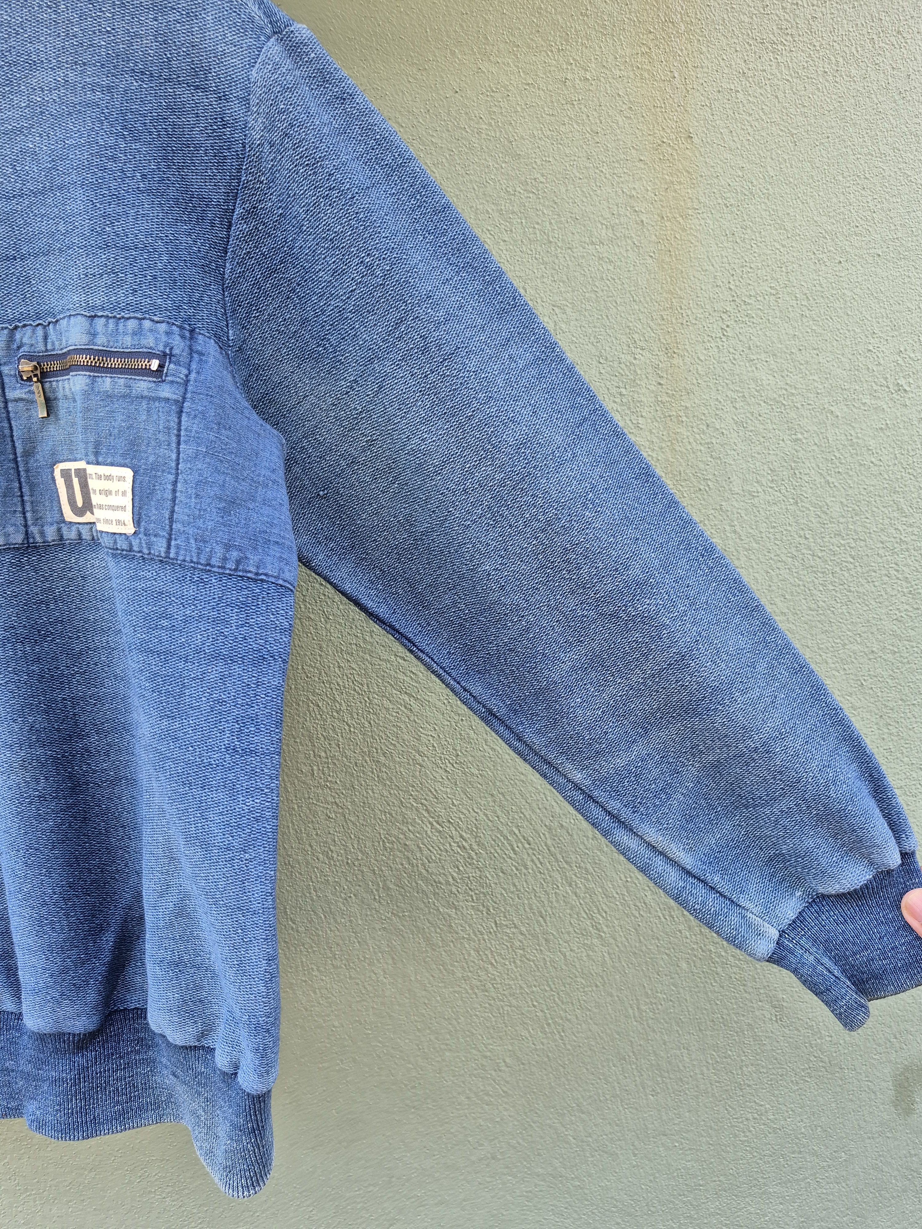 Vintage × Wilson 🔥 Vintage Wilson Cotton Denim Sweater Sweatshirt 80s 90s Size US M / EU 48-50 / 2 - 5 Thumbnail