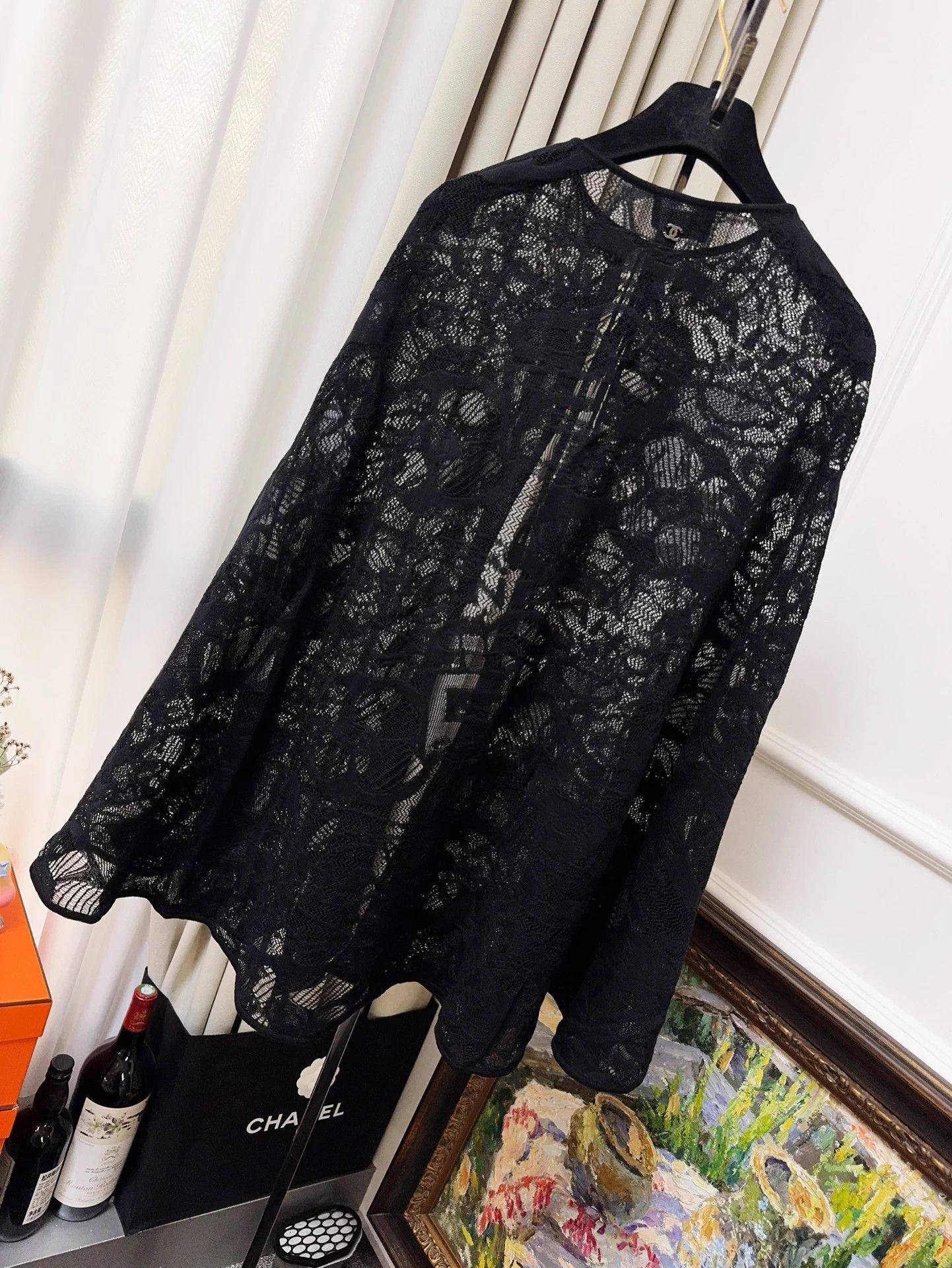 Chanel Chanel 22C Black Lace Cutout Tie Cape 34/36 Size XS / US 0-2 / IT 36-38 - 2 Thumbnail