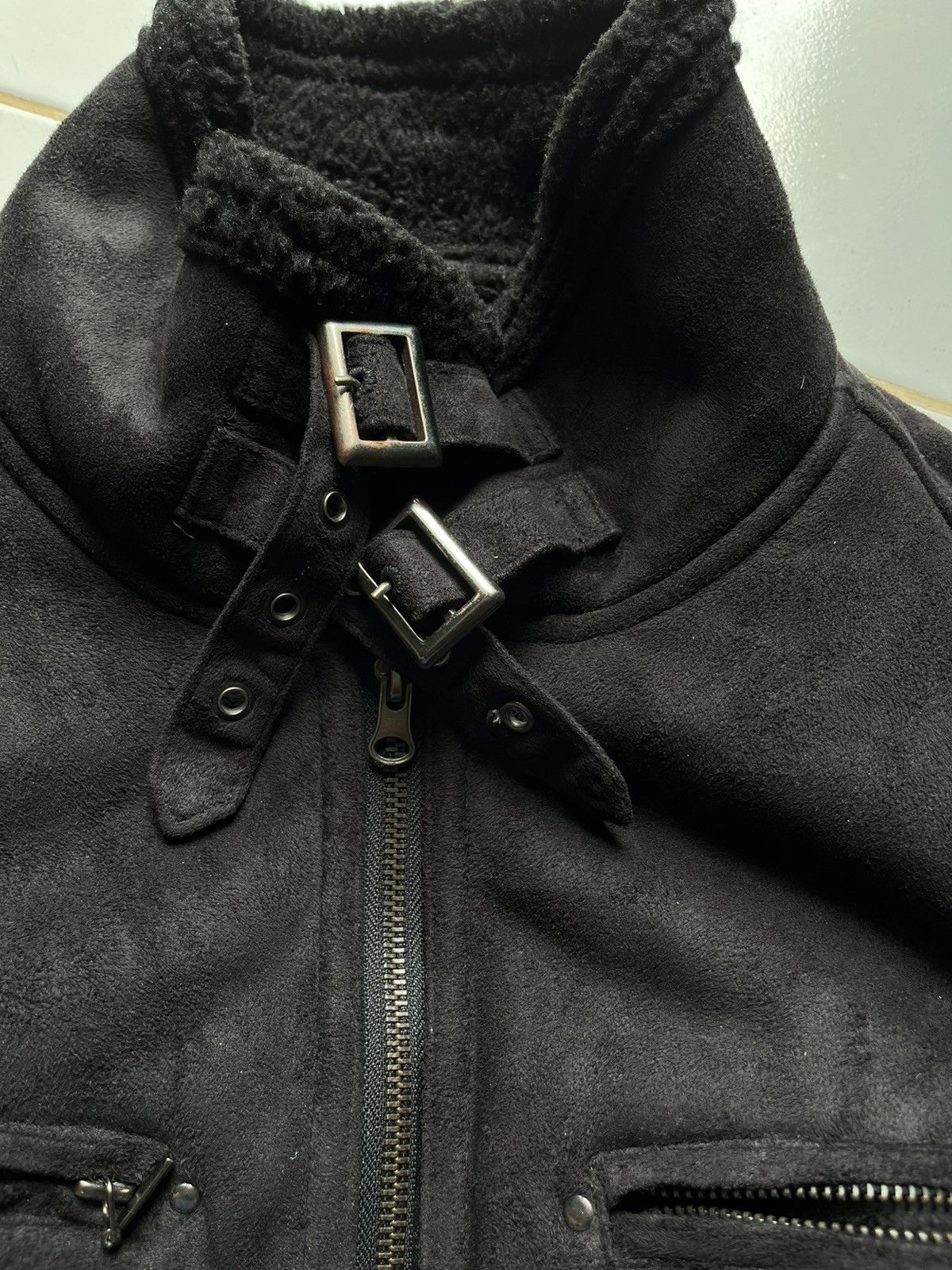 Japanese Brand Roushatte standard faux fur velvet black bondage jacket Size US L / EU 52-54 / 3 - 6 Thumbnail