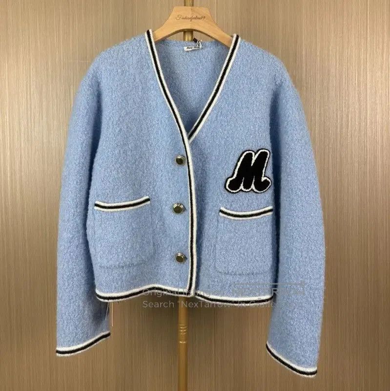 Miu Miu Miu Miu Blue Wool Women's Jacket . Size L / US 10 / IT 46 - 1 Thumbnail