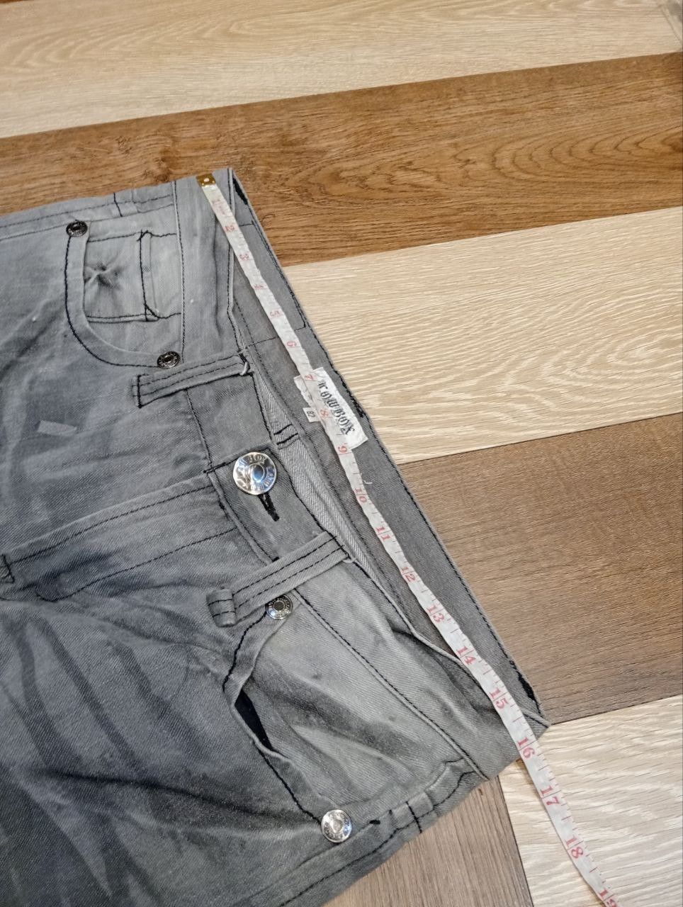 LOWBOX JAPANESE LOWBOX DISTRESSED CHARCOAL GRAY DENIM PANTS Size US 32 / EU 48 - 17 Thumbnail