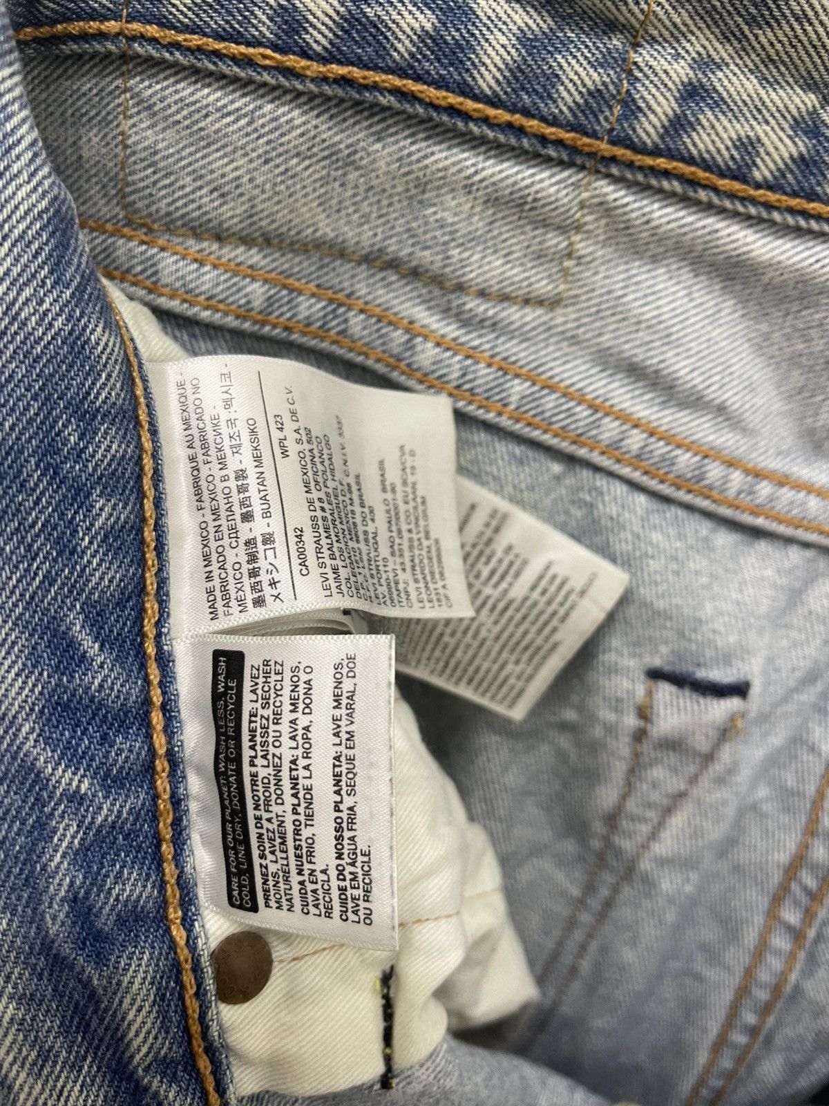 Levi's Vintage Clothing Rare LEVIS 501 Made in Mexico Distressed Grunge Style Size US 29 - 9 Thumbnail
