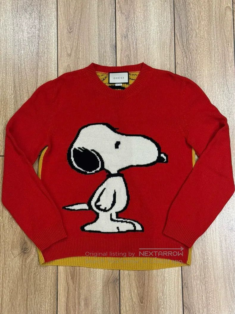 Gucci Red Snoopy tiger pattern knitwear sweater