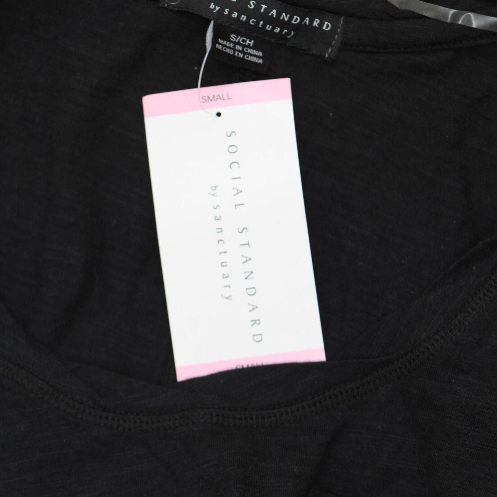 Sanctuary NWT Social Standard by Sanctuary Long T-Shirt Tee 2XL Black Size XXL / US 16-18 / IT 52-54 - 3 Thumbnail