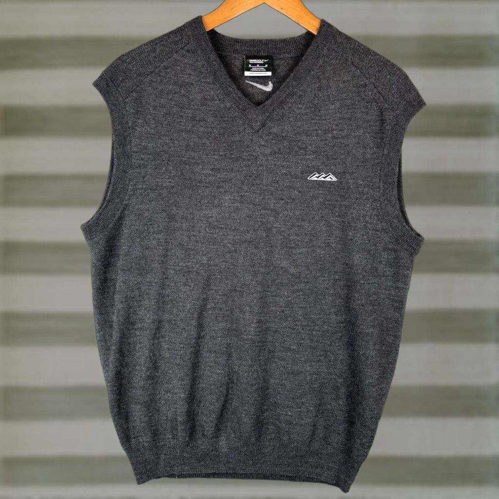 Nike Nike Golf Tour Performance V-Neck Merino Wool Blend Sweater Vest M Gray Mens Size US M / EU 48-50 / 2 - 1 Thumbnail