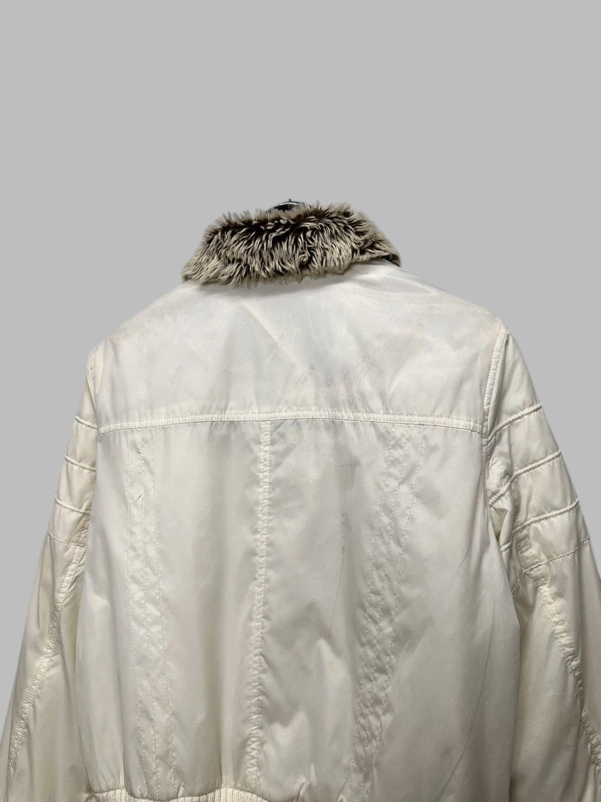 Hysteric Glamour Vintage White Jacket Fur Hood Y2K Utility Cropped Style Size M / US 6-8 / IT 42-44 - 8 Thumbnail