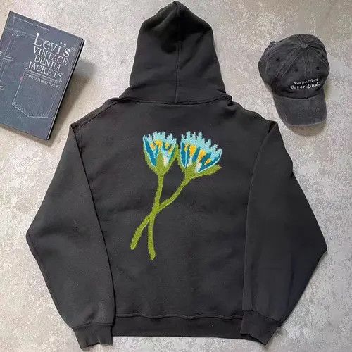 Other Flower embroidery black vintage loose hoodie Size US M / EU 48-50 / 2 - 5 Thumbnail