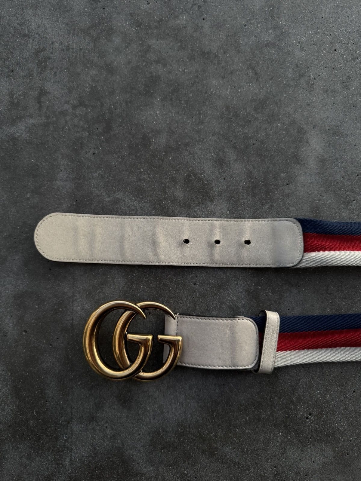 Designer × Gucci *RARE* GG gucci strap belt with GG buckle Size 32 - 2 Thumbnail