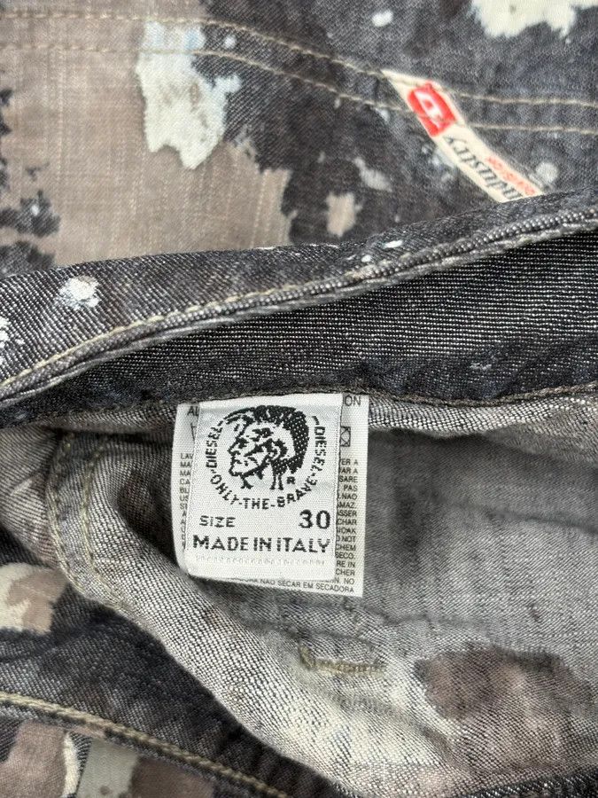 Diesel 2000s Diesel Grey Painted Splash Abstract Pants Size US 30 / EU 46 - 10 Thumbnail