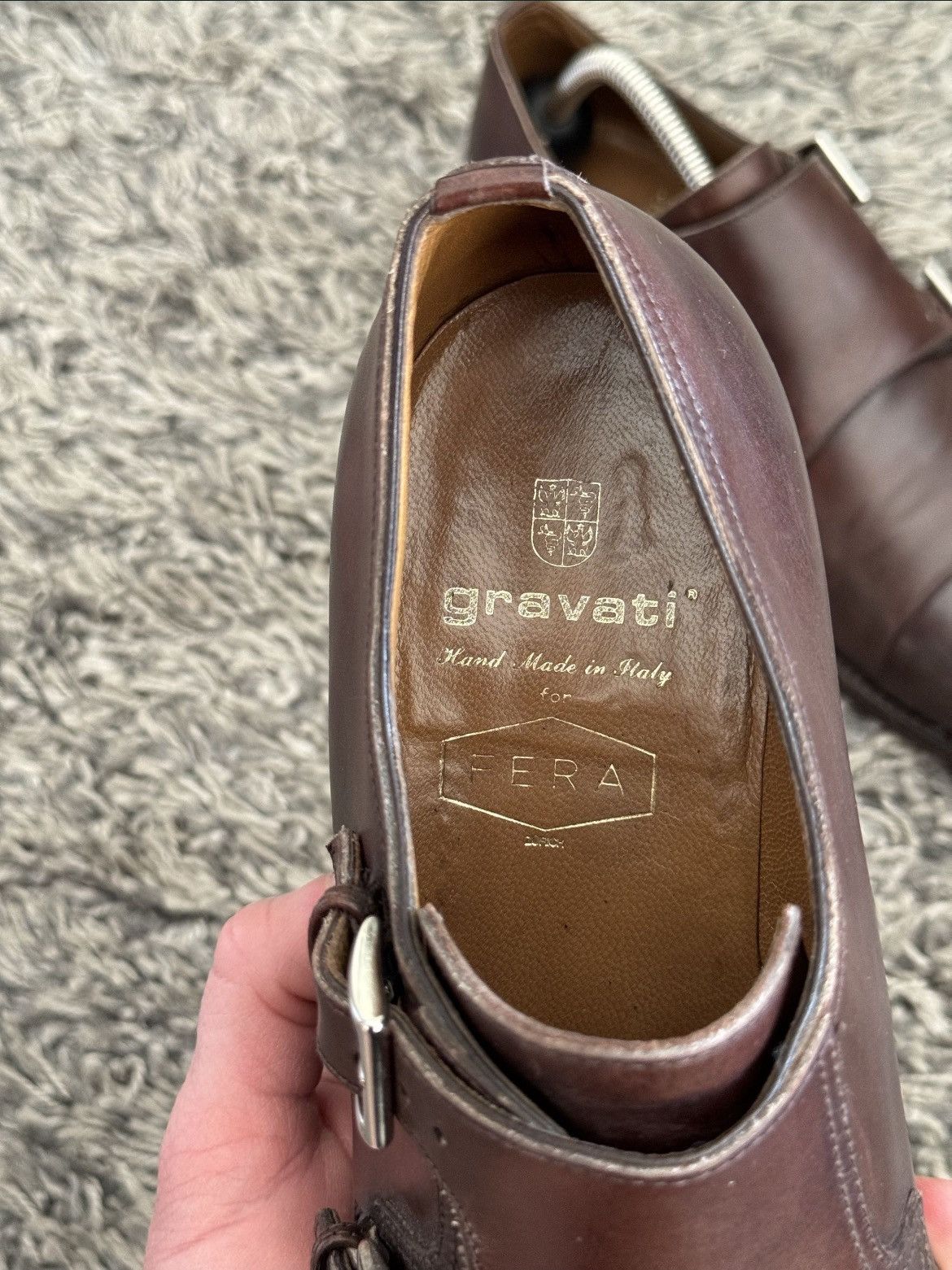 Gravati Gravati leather derby shoes formal hand made in Italy Size US 7 / EU 40 - 7 Thumbnail