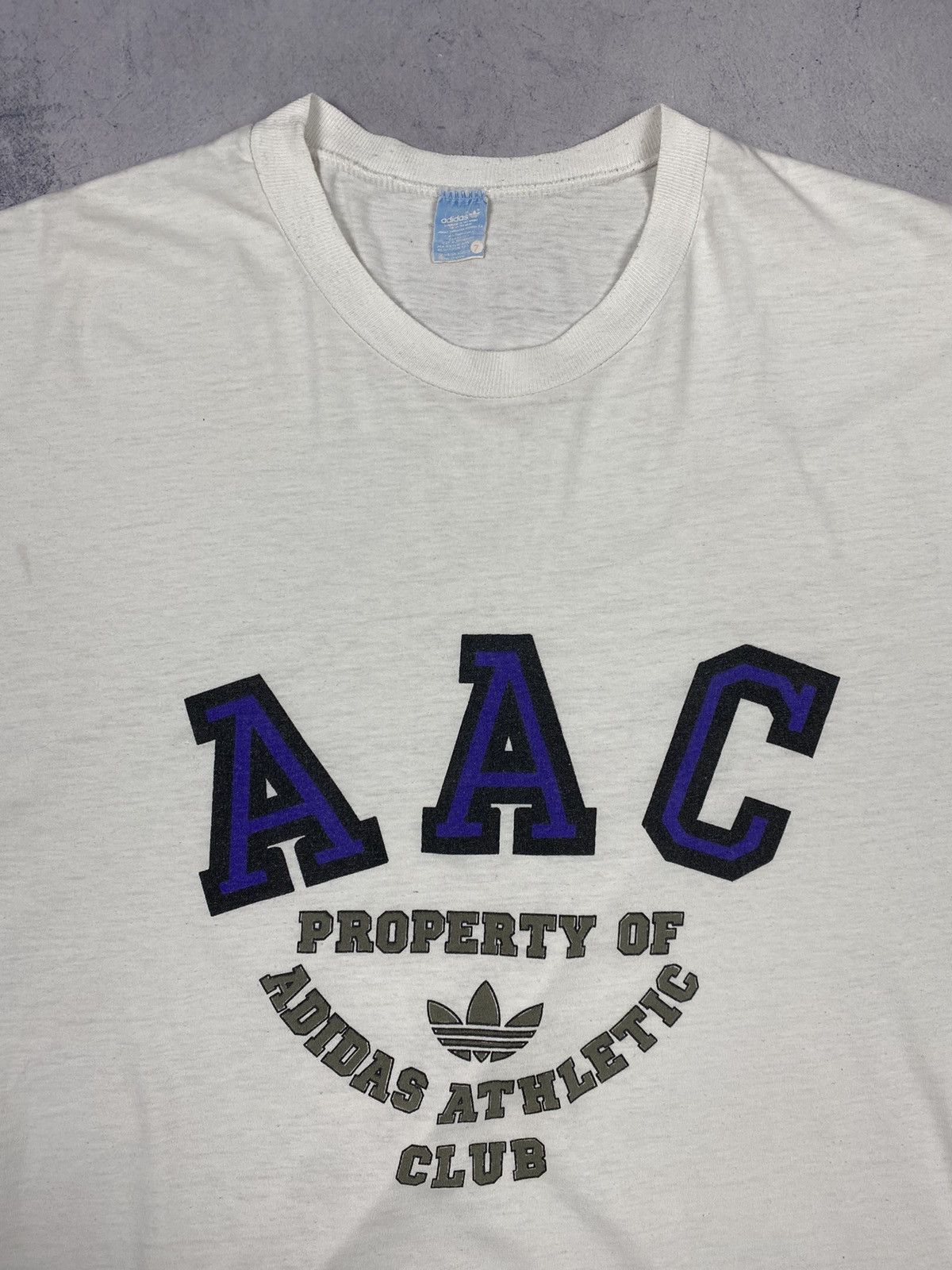 Adidas × Vintage Vintage 90s Adidas Athletic Club AAC Big Logo Tee Size US XL / EU 56 / 4 - 4 Thumbnail