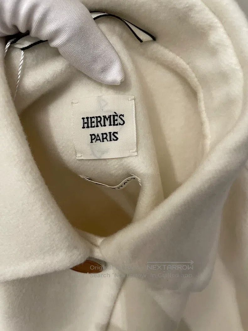 Hermes Hermes White Cashmere Coat Size XS / US 0-2 / IT 36-38 - 7 Thumbnail