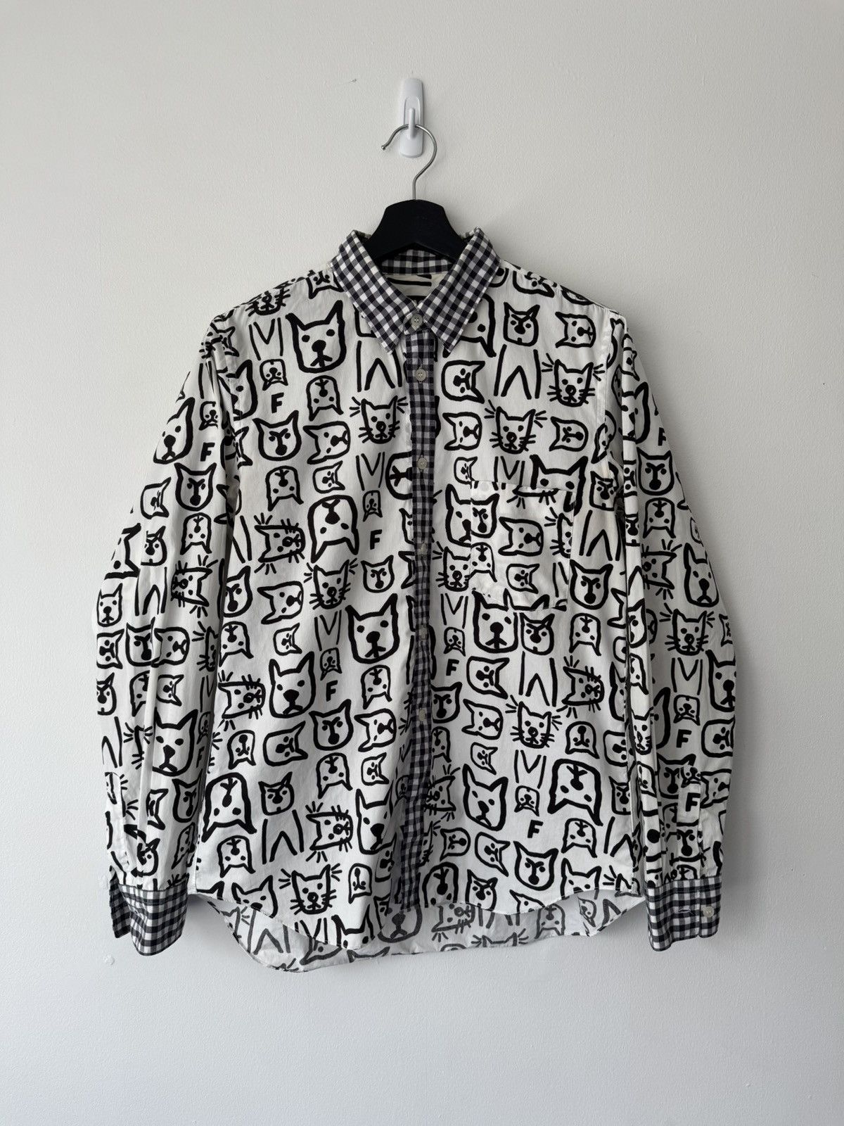 Comme des Garcons Black AD2013 Painted Cat Shirt Size US M / EU 48-50 / 2 - 1 Thumbnail