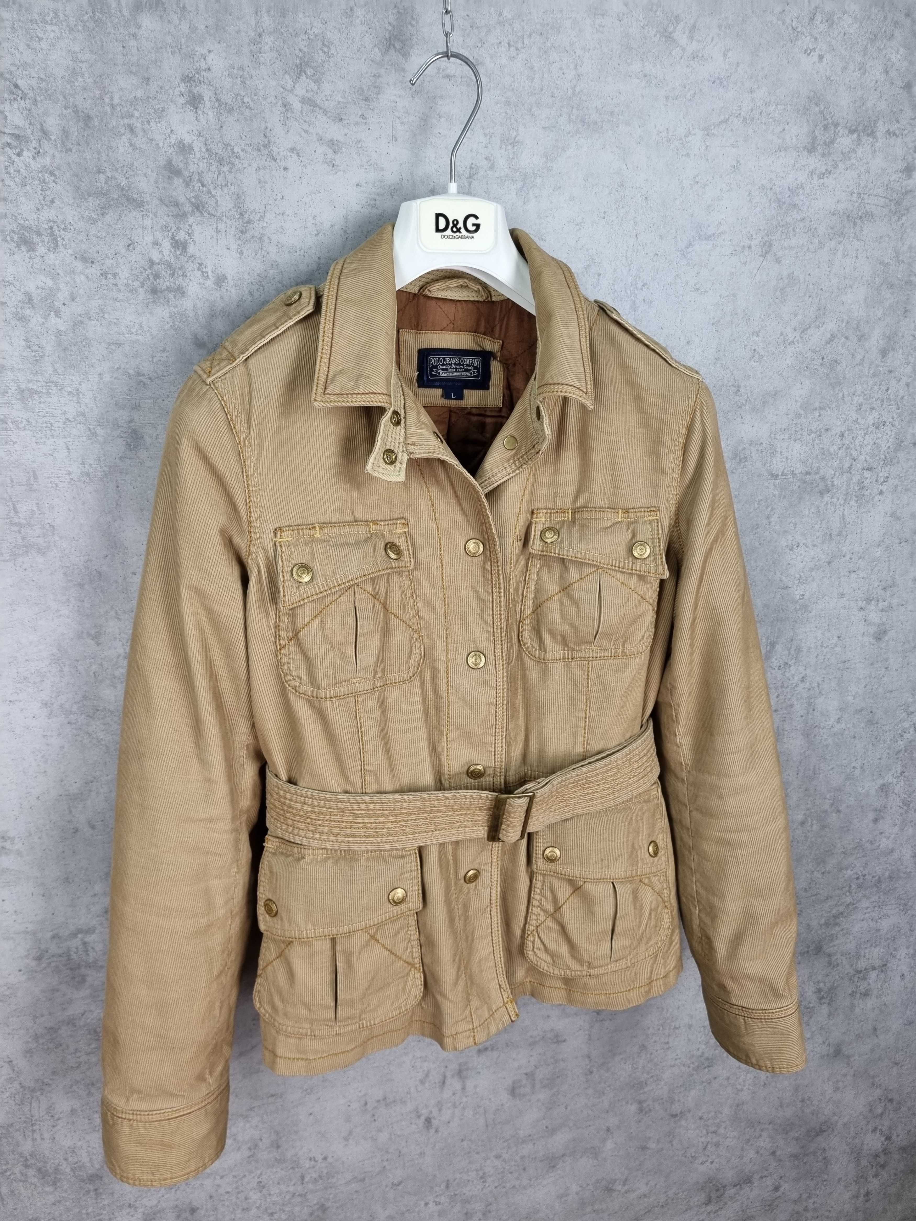 Polo Ralph Lauren × Ralph Lauren Ralph Lauren Corduroy Military Style Blazer Light Jacket Size L / US 10 / IT 46 - 3 Thumbnail