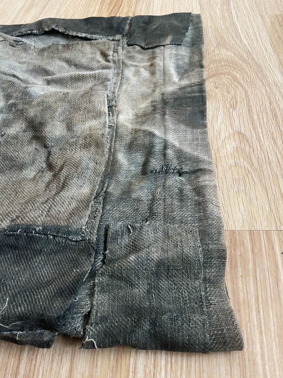Vintage 1890-1910 Shepherds Pants (hemp + linen Shuttle loom woven) Size US 34 / EU 50 - 11 Thumbnail