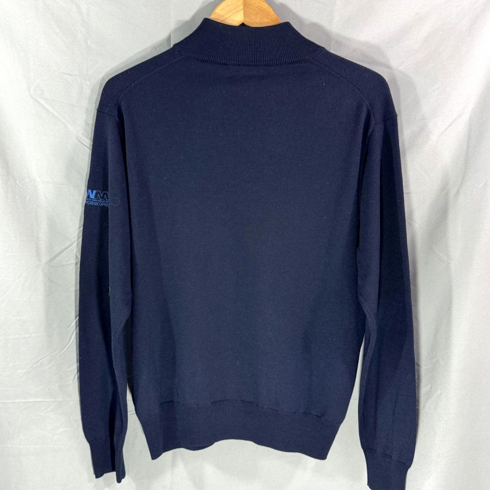 Peter Millar VINTAGE? No. Peter Millar Sweater Mens M Navy Blue Merino Wool 1/4 Zip Golf Pullover Phoenix Open Mens Size US M / EU 48-50 / 2 - 2 Thumbnail