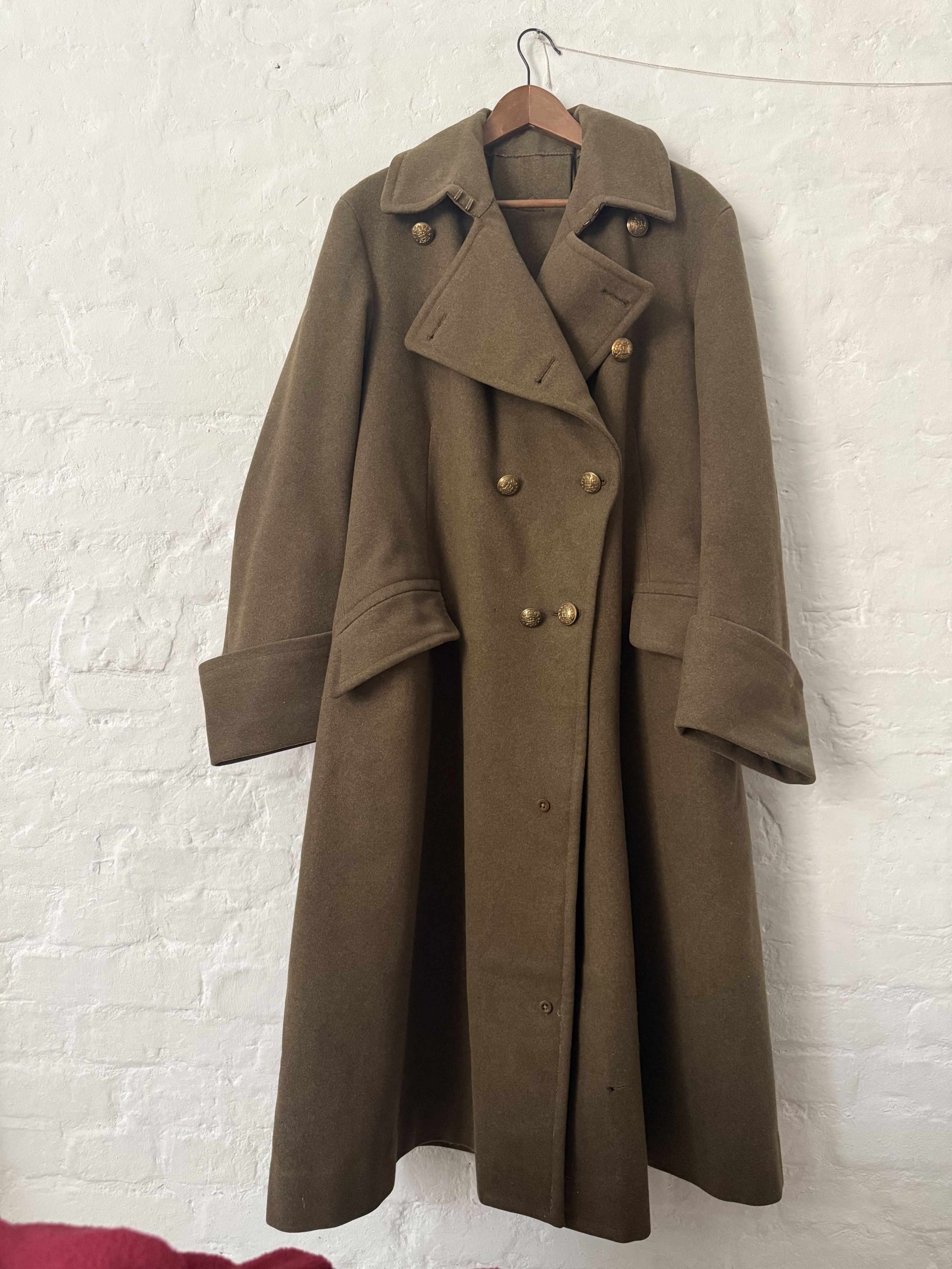 Vintage Antique British Military Archive Greatcoat WW1 Era Size US XXL / EU 58 / 5 - 1 Thumbnail