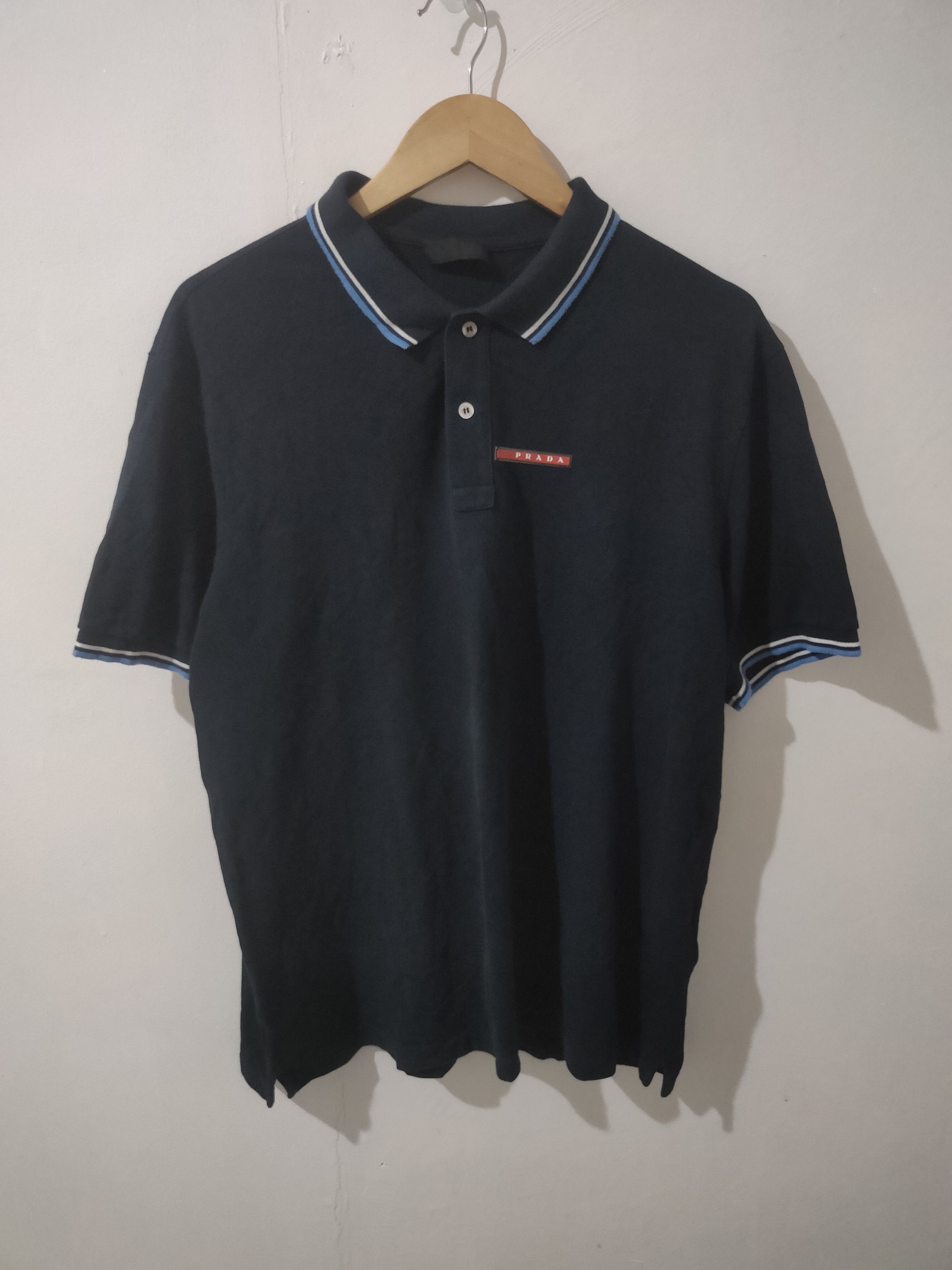 Prada Red Tab Polo Shirt