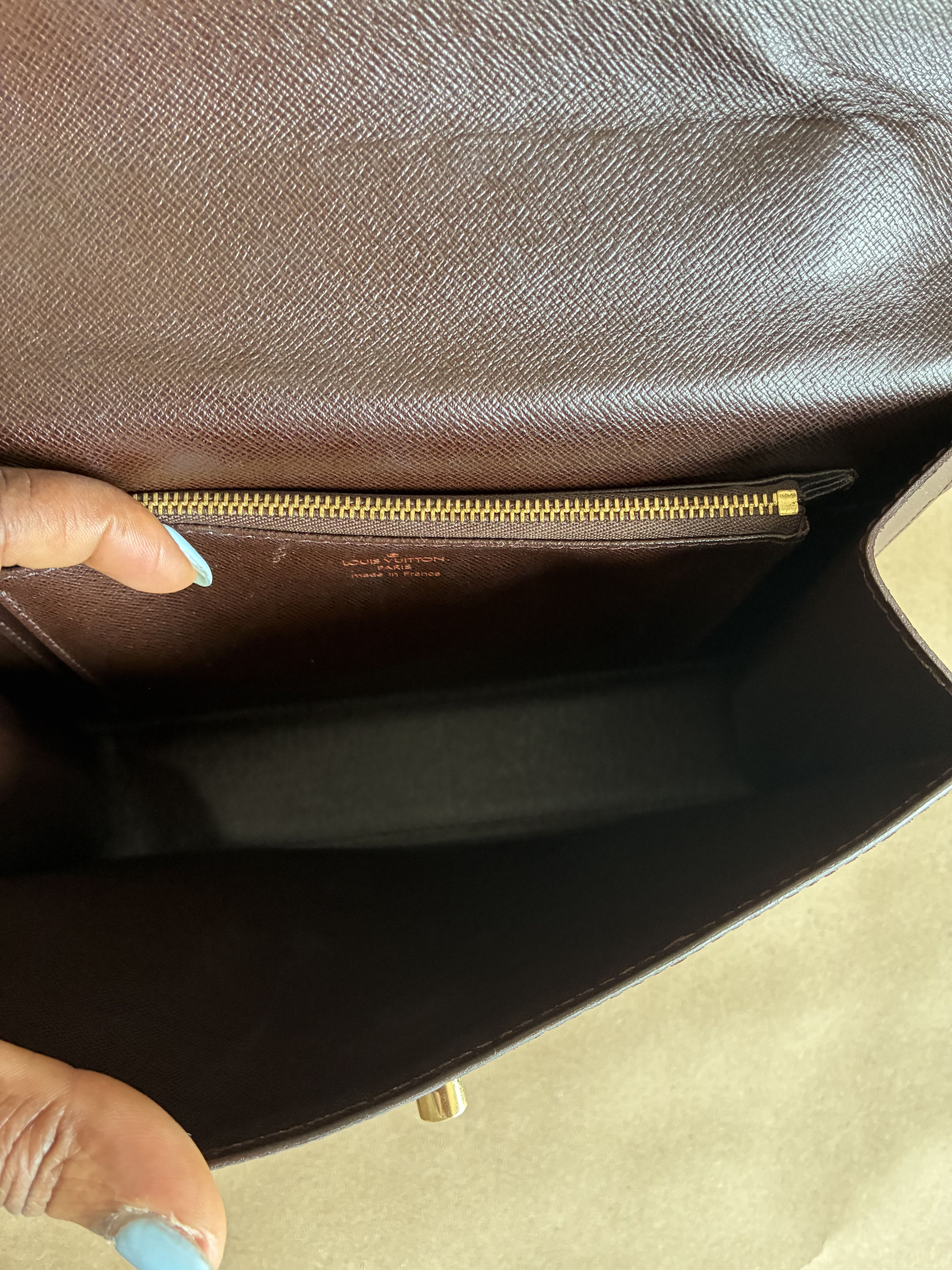 Louis Vuitton Louis Vuitton Damier Ebene Malesherbes Top Handle Bag Size ONE SIZE - 10 Thumbnail