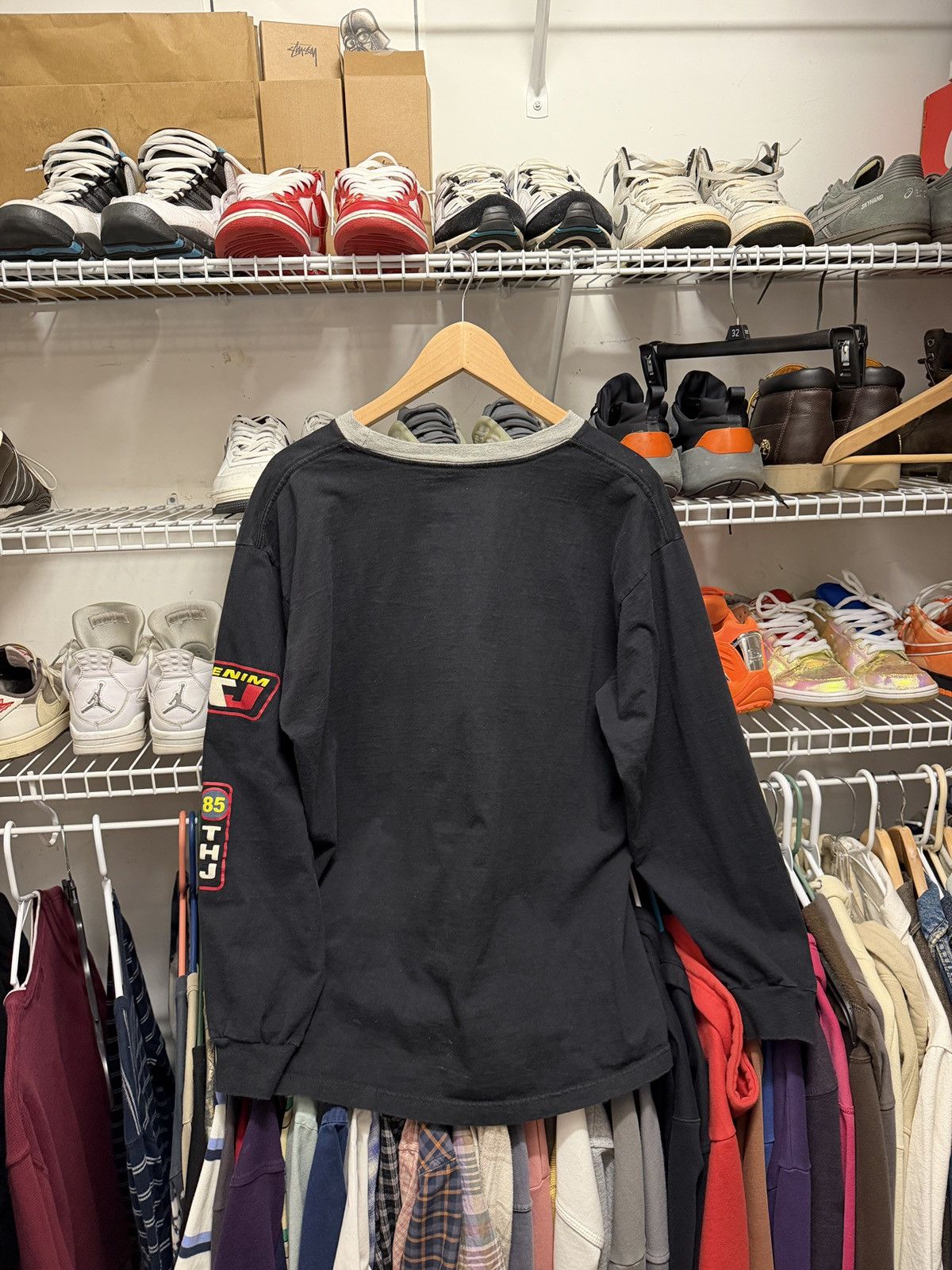 Tommy Jeans Vintage Tommy Jeans Denim Racing Long-sleeve Black Size US L / EU 52-54 / 3 - 2 Thumbnail