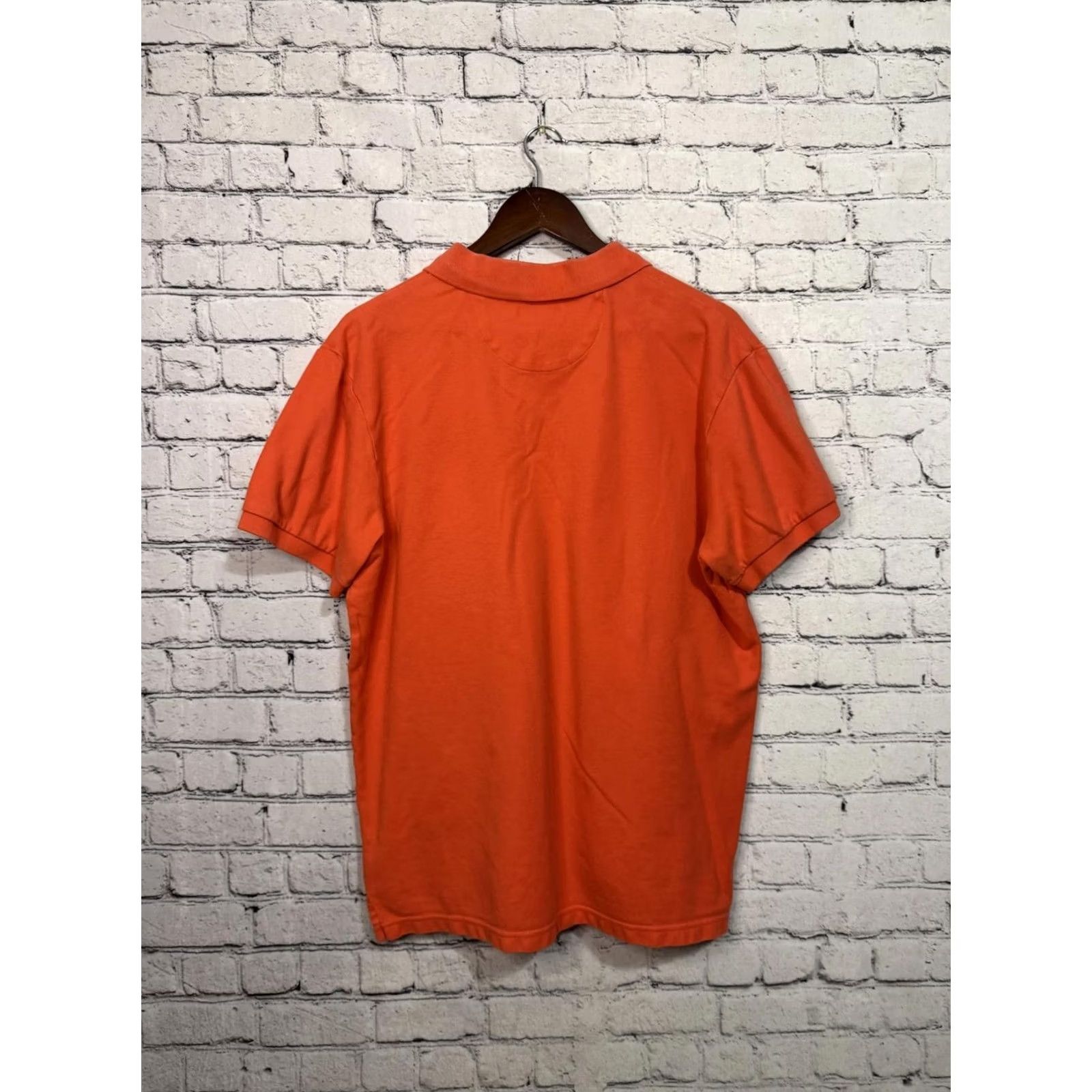 Chaps Chaps Polo Shirt Orange Men's L Regular Cotton Short Sleeve Button-Down Collar Polo Shirt Mens Orange L Shirts Size US L / EU 52-54 / 3 - 4 Thumbnail
