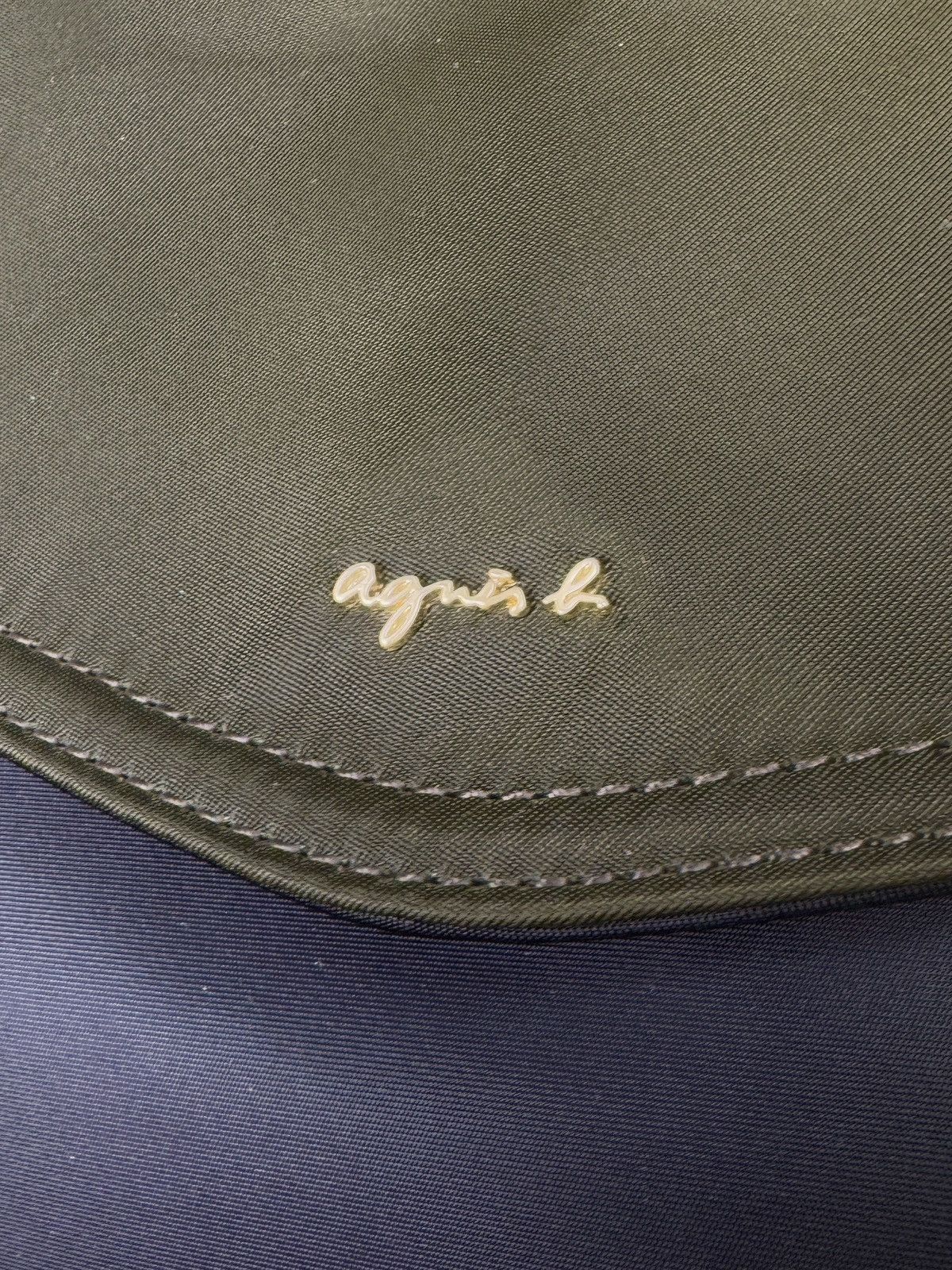 agnes b. agnes b. olive green/black nylon flap shoulders bag Size ONE SIZE - 4 Thumbnail