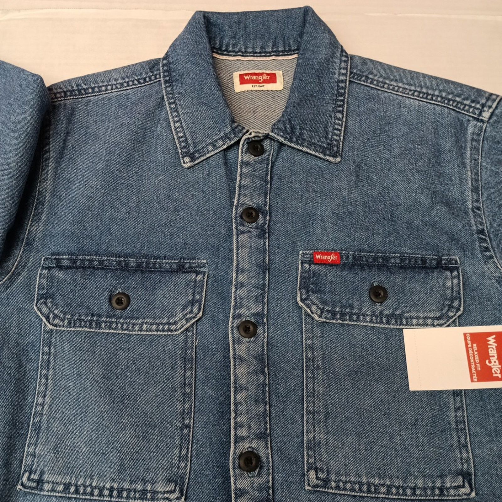 Wrangler Wrangler Blue Denim Jacket Overshirt Outdoor Shacket Size S Size US S / EU 44-46 / 1 - 4 Thumbnail