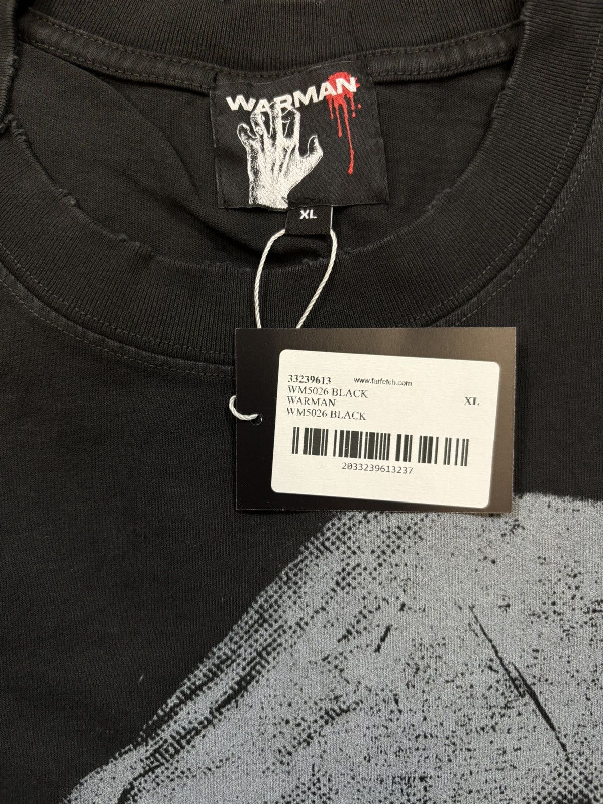 Vintage Warman Open Your Mouth Graphic T-Shirt, Washed Black Size US XL / EU 56 / 4 - 6 Thumbnail