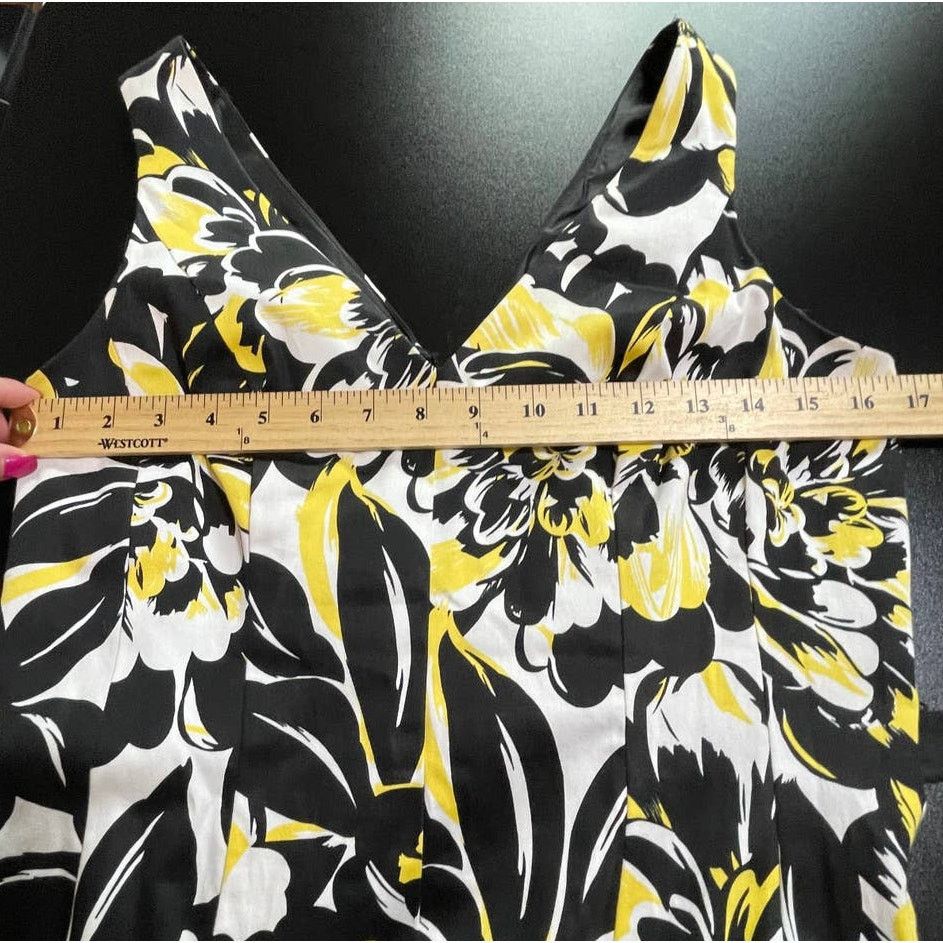 Nine West Nine West Yellow and Black Sleeveless Dress Size 10 Size L / US 10 / IT 46 - 5 Thumbnail