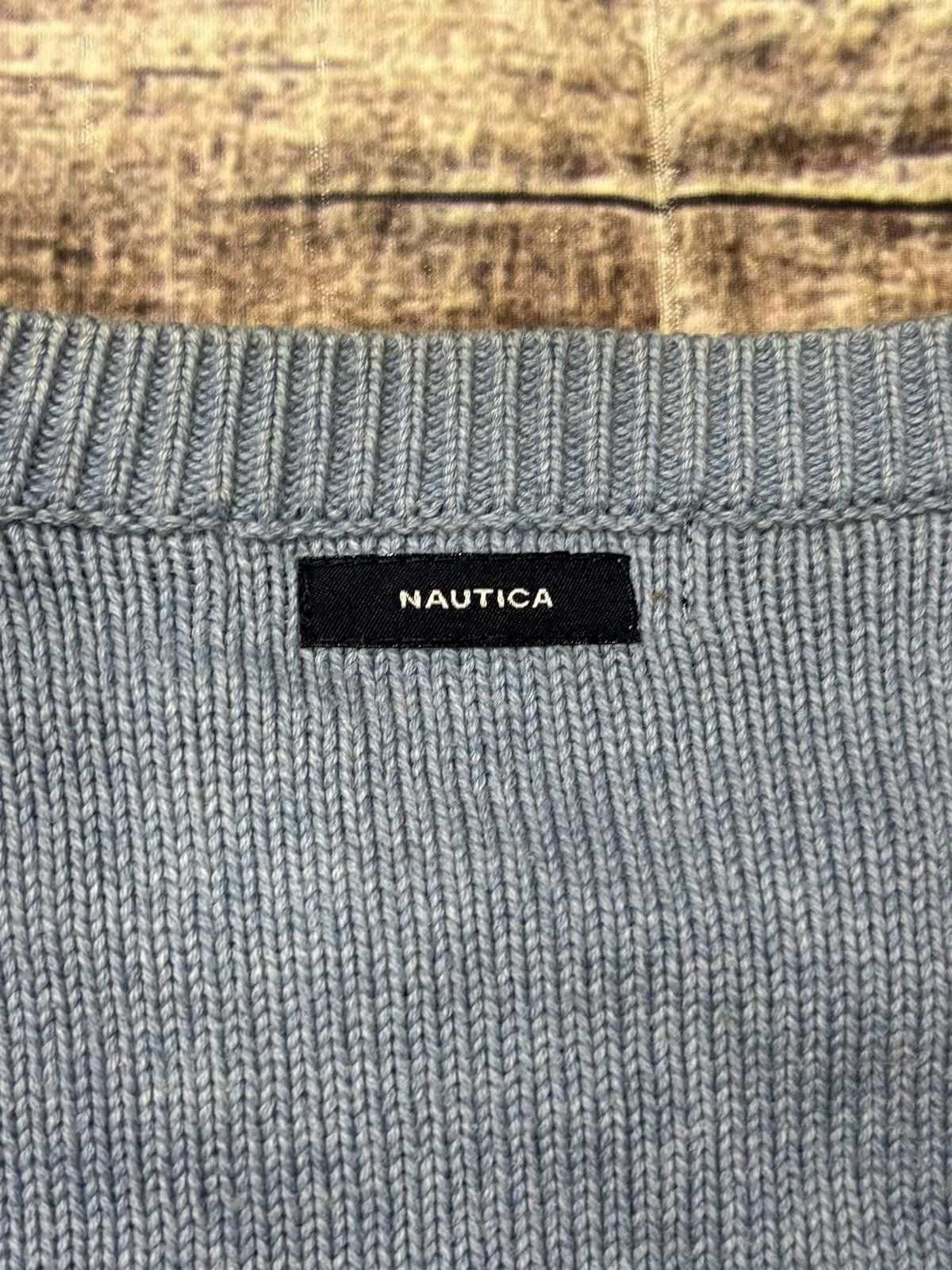 Nautica VTG Nautica Sweater Mens Medium Blue Striped Knit Cotton Y2K Size US M / EU 48-50 / 2 - 12 Thumbnail