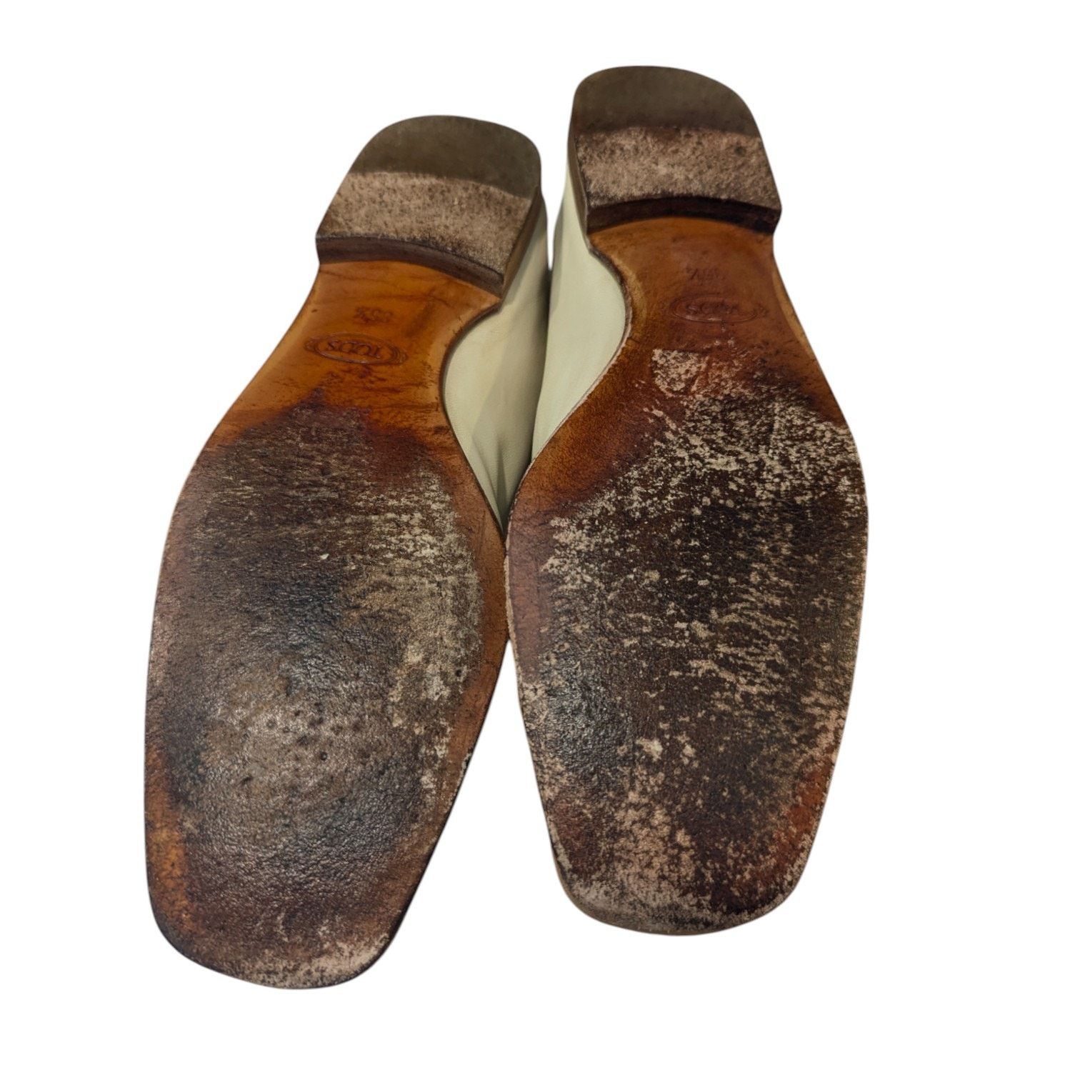 Tod's TOD'S Italian Cream Tan Tassled Leather Driving Loafers Size US 5.5 / IT 35.5 - 10 Thumbnail
