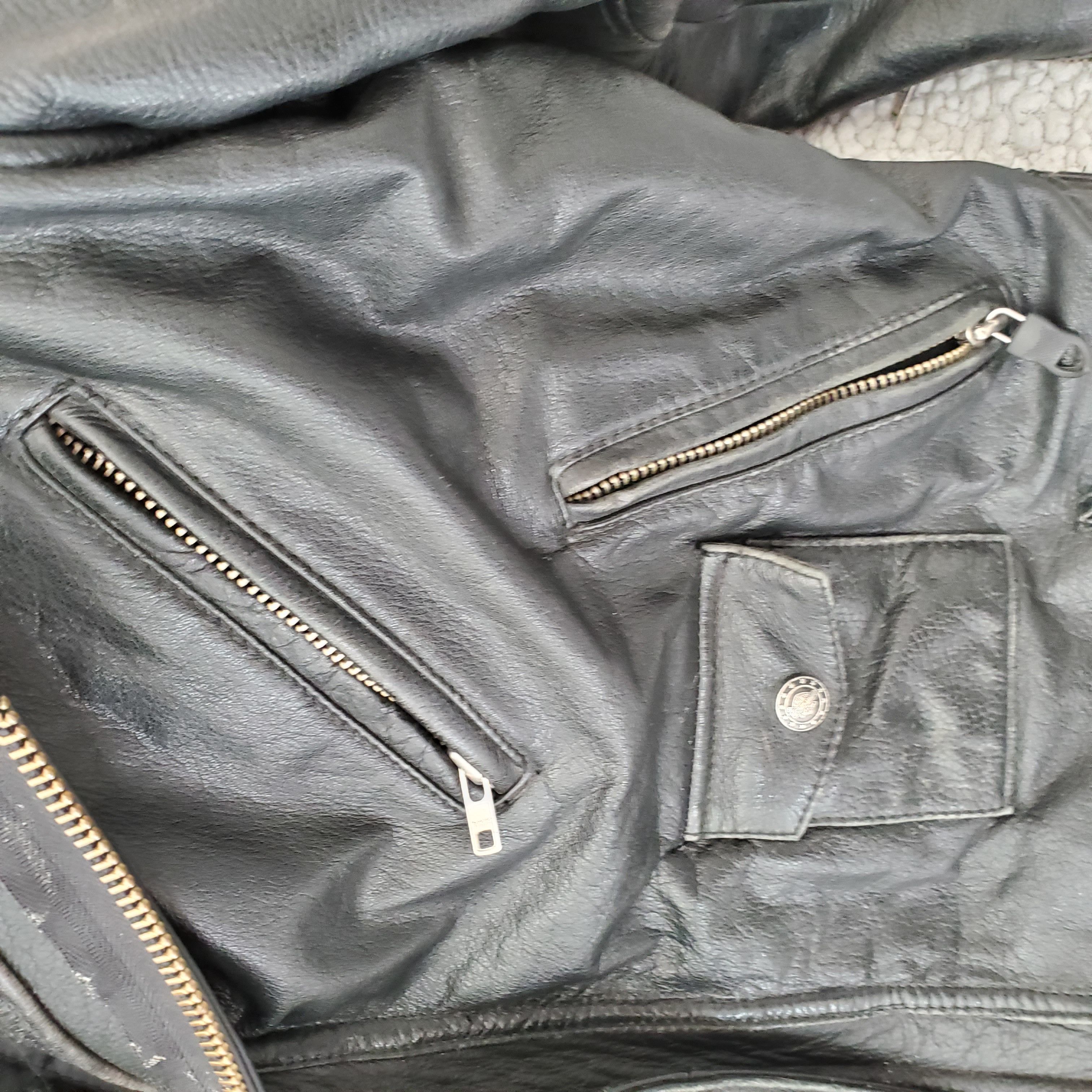 Harley Davidson Genuine vintage Harley Davidson leather riding jacket Size US XL / EU 56 / 4 - 4 Thumbnail