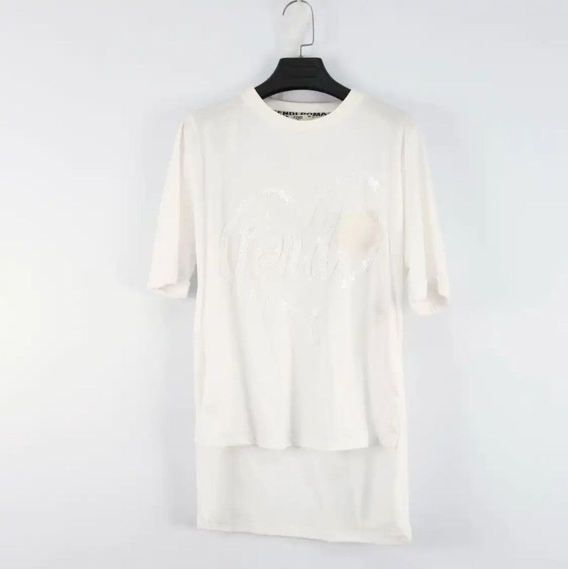 Fendi White Summer T-Shirt for Women 0089