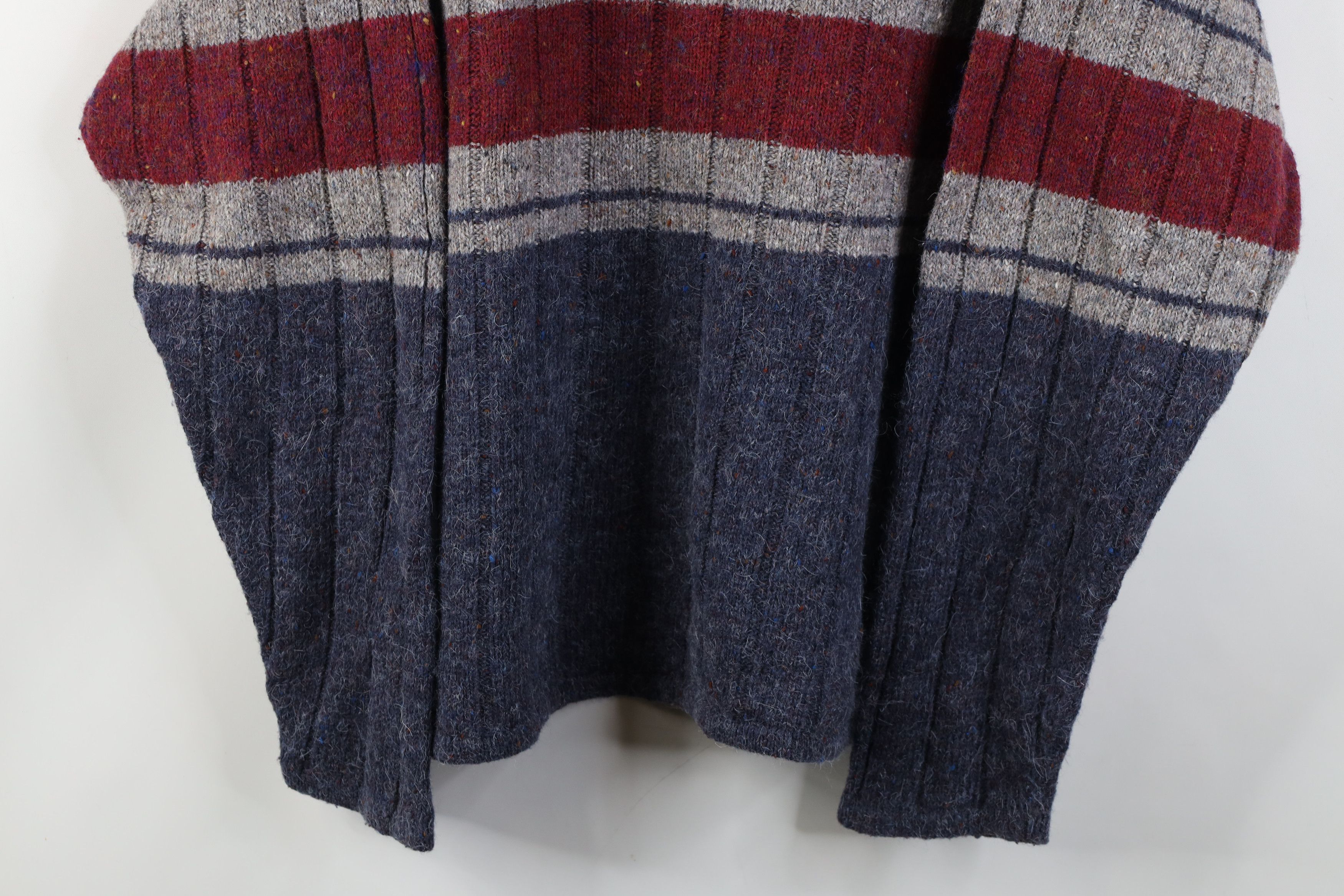 Vintage Vintage 90s Streetwear Fleck Wool Blend Knit Striped Sweater Size US M / EU 48-50 / 2 - 3 Thumbnail
