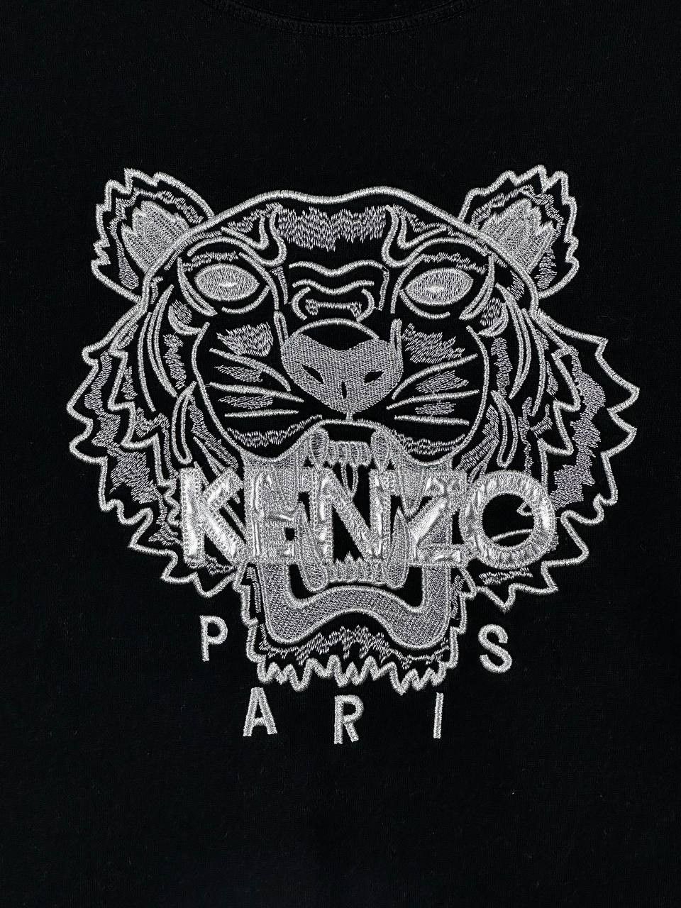 Kenzo Kenzo Paris Black Big Logo Silver Tiger Sweatshirt Size US L / EU 52-54 / 3 - 4 Thumbnail