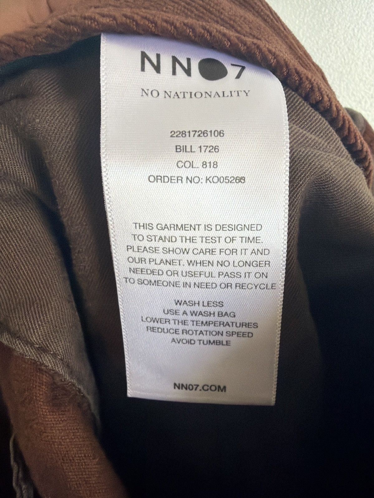 NN07 NN07 Bill Pleated Corduroy Trousers - Dark Brown - 33/32 Size US 33 - 6 Thumbnail