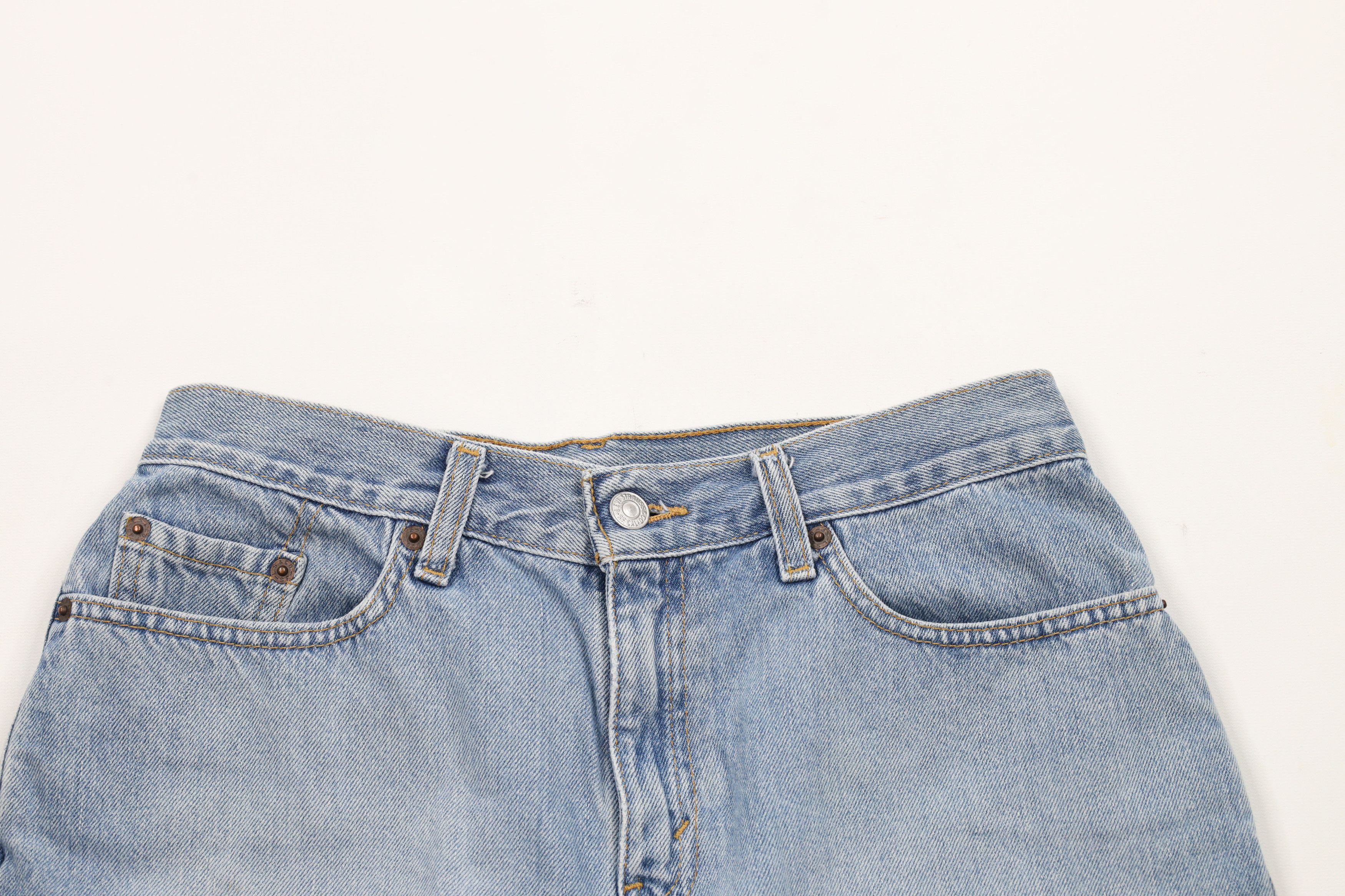 Levi's × Vintage Vintage Y2K 2002 Levis M Distressed Denim Shorts Jorts Blue Size 30" / US 8 / IT 44 - 2 Thumbnail