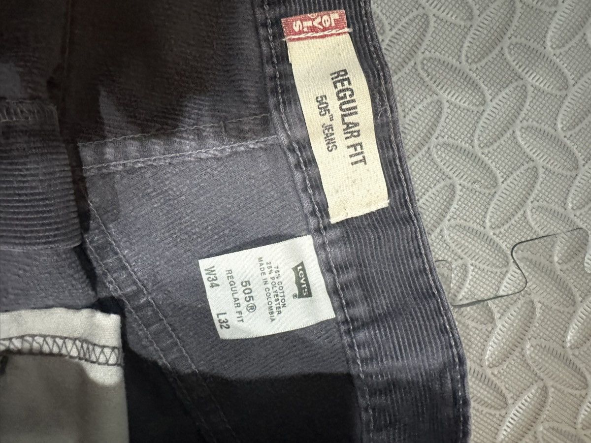 Levi's Levi’s 505 Corduroy Pants Black Regular Vintage Y2K Cords Size US 34 / EU 50 - 6 Thumbnail