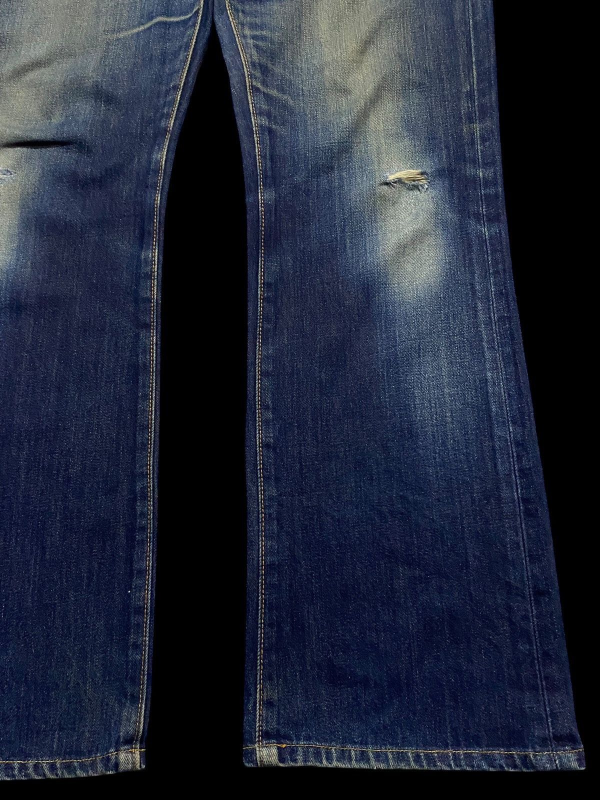 Levi's Levis 527 Y2K Blue Wash Distressed Bootcut Style Jeans Size US 34 / EU 50 - 7 Thumbnail