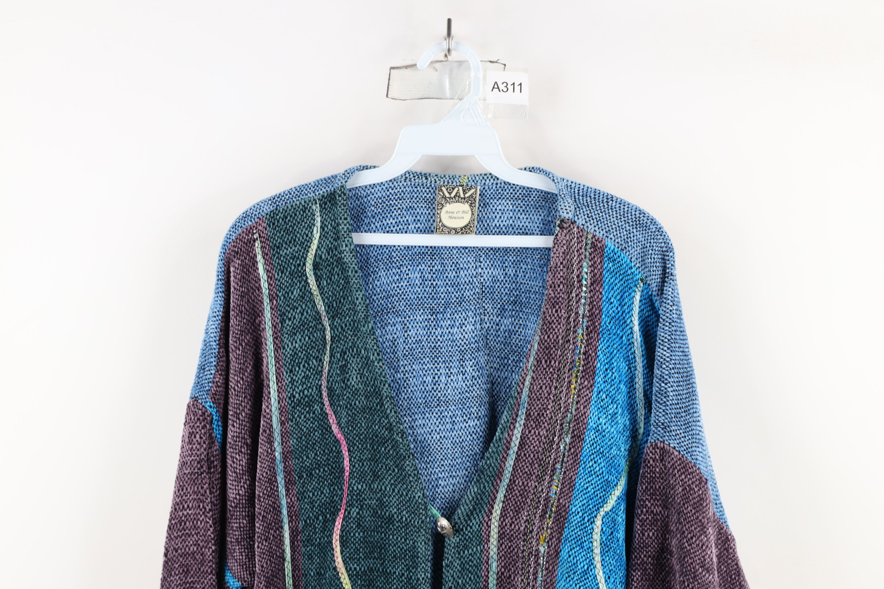 Vintage Vintage 90s Lagenlook Streetwear Rainbow Cardigan Sweater Size M / US 6-8 / IT 42-44 - 2 Thumbnail