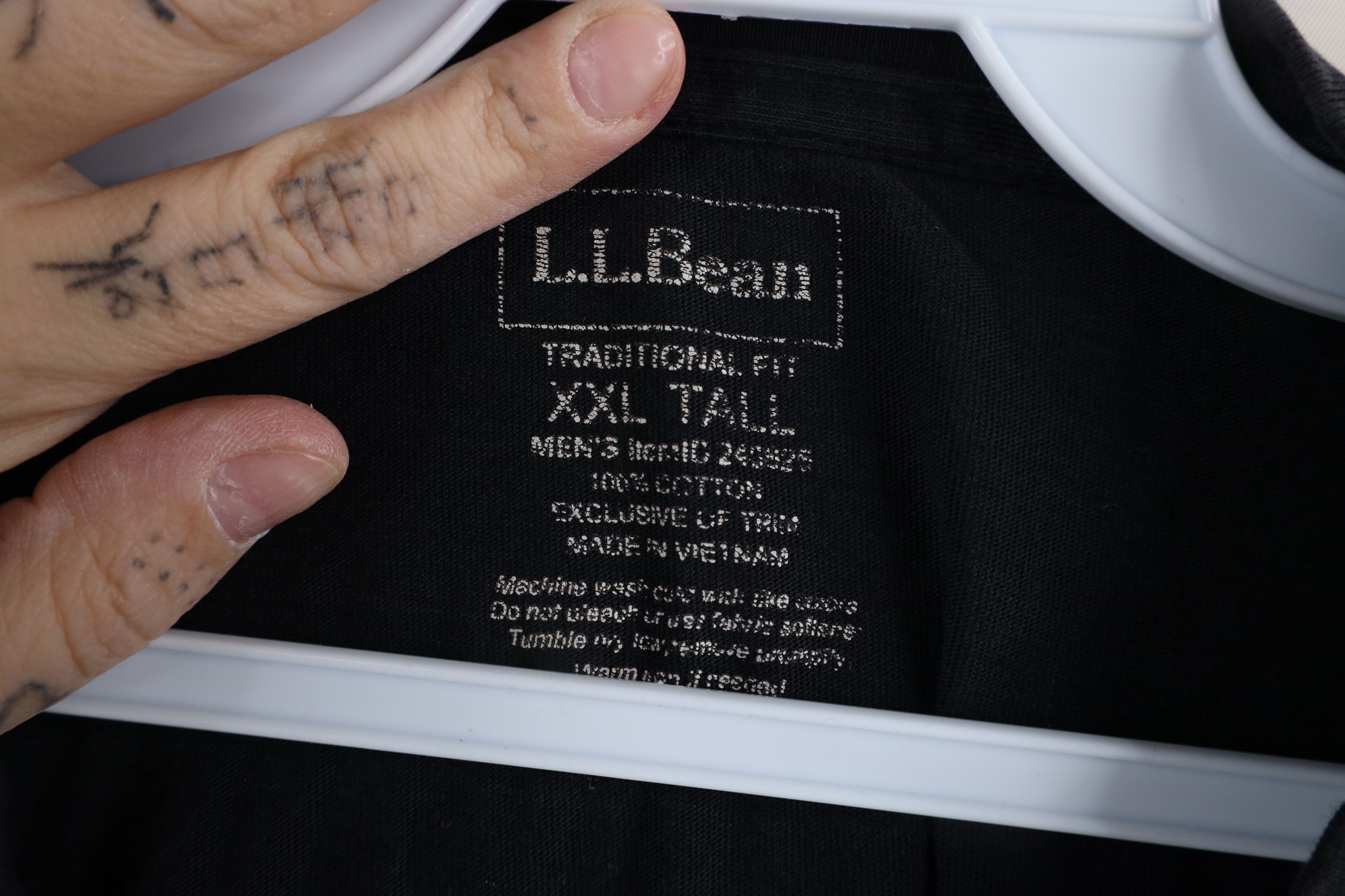 L.L. Bean × Vintage Vintage LL Bean Heavyweight Pocket T-Shirt Black Cotton Size US XXL / EU 58 / 5 - 8 Thumbnail