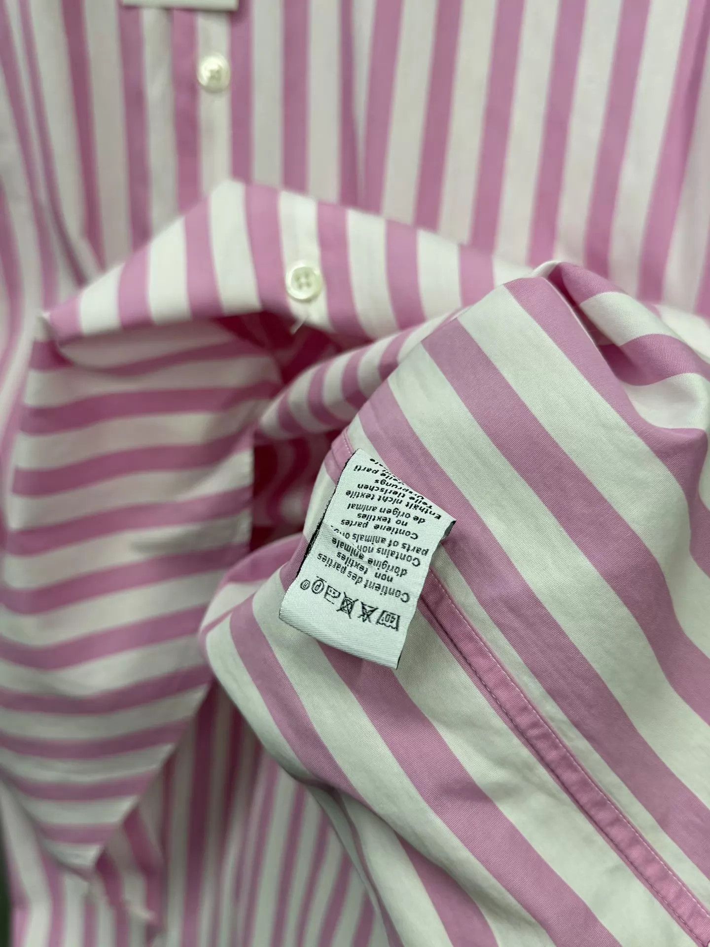Hermes Hermes white and pink stripe shirt IT 39 M Size US M / EU 48-50 / 2 - 5 Thumbnail