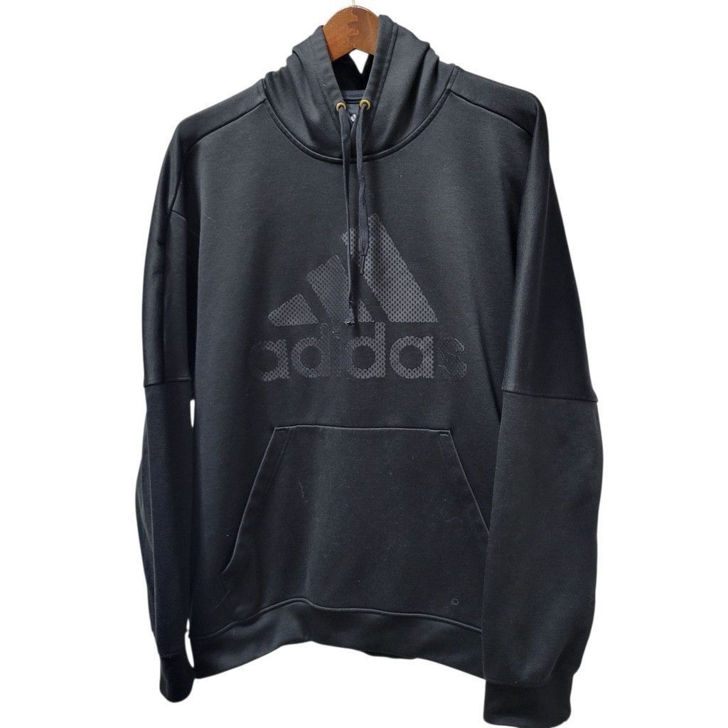 Adidas Adidas Men's Logo Long-Sleeves Pullover Hoodie Black Size XL Size US XL / EU 56 / 4 - 2 Thumbnail