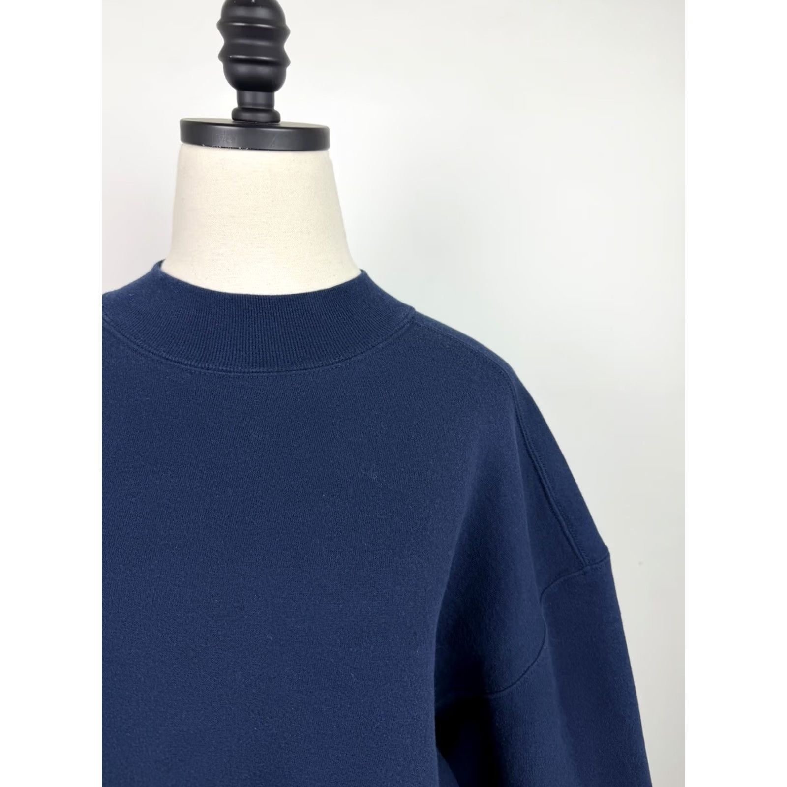 Vintage VINTAGE CHIC Sweatshirt Womens XL Navy Blue Blank Crewneck 90s Preppy Mom Size XL / US 12-14 / IT 48-50 - 4 Thumbnail