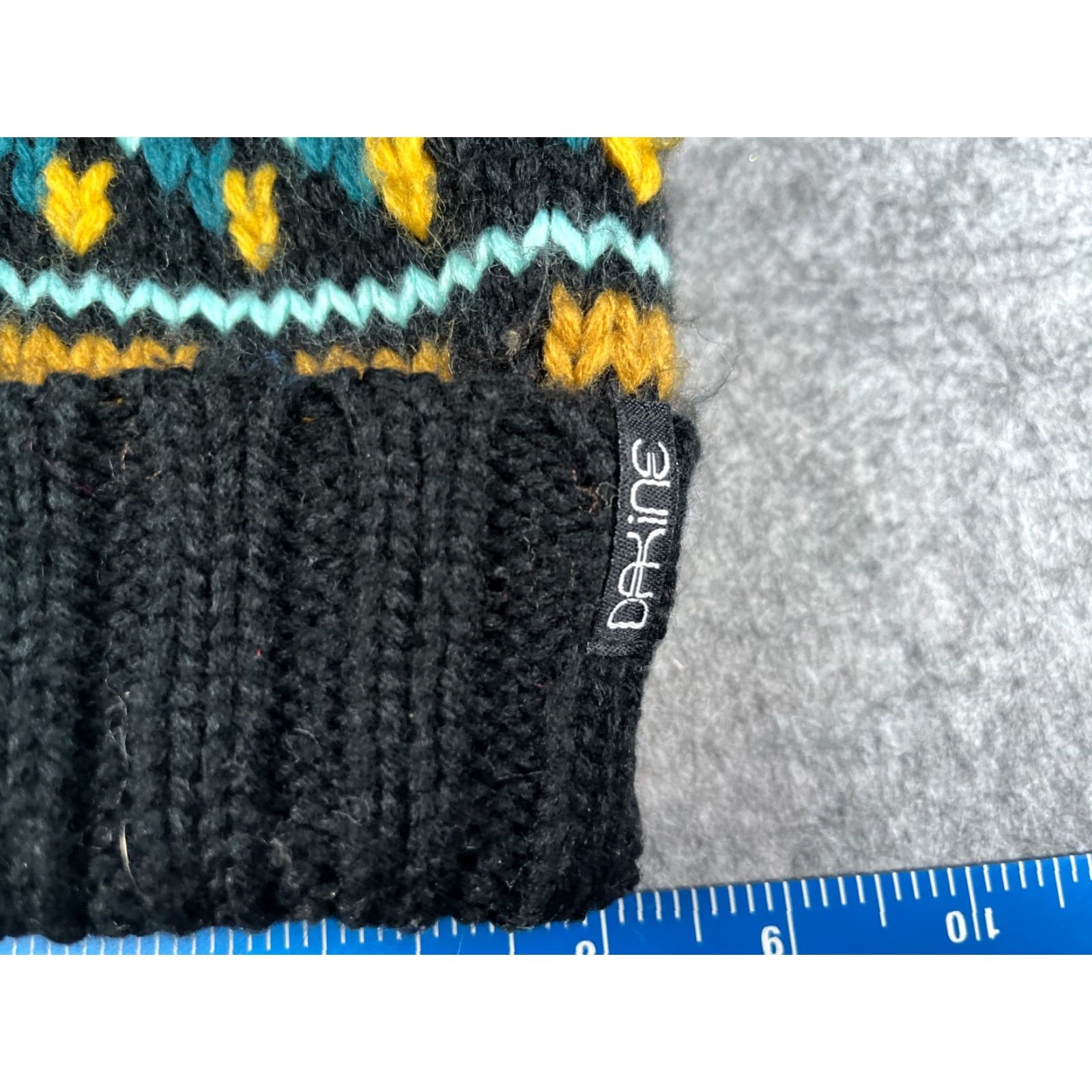 Dakine DAKINE Beanie Adult One Size Black Knit Fair Isle Acrylic Pom Hat Winter Women Mens Unisex Ski Theme Size ONE SIZE - 2 Thumbnail