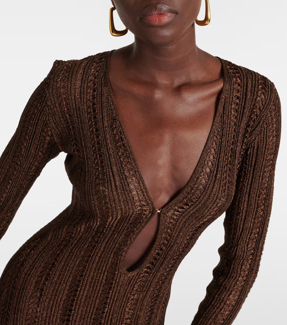 Tom Ford o1y0126 Maxi Dress in Dark Brown Size S / US 4 / IT 40 - 4 Thumbnail