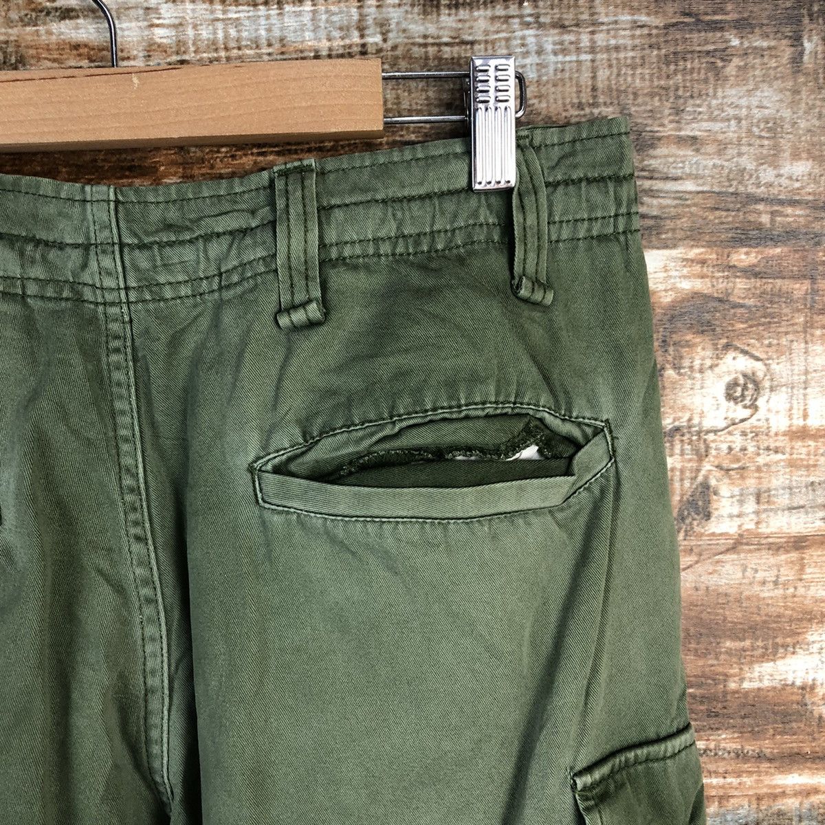 Japanese Brand DLL Browny Green Cargo Multipocket Pants #C100 Size US 29 - 17 Thumbnail